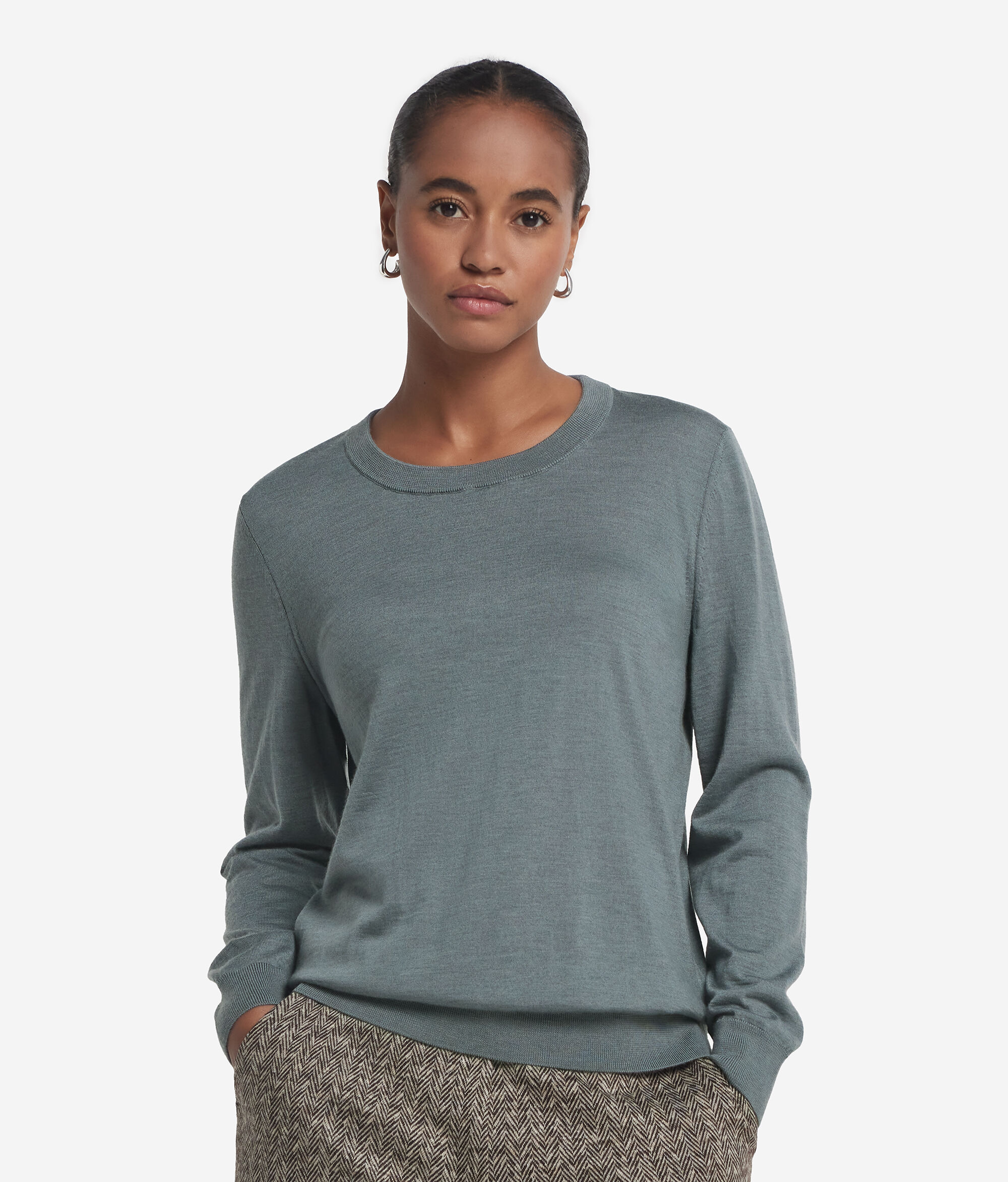 Pull à col rond en cachemire ultra-fin