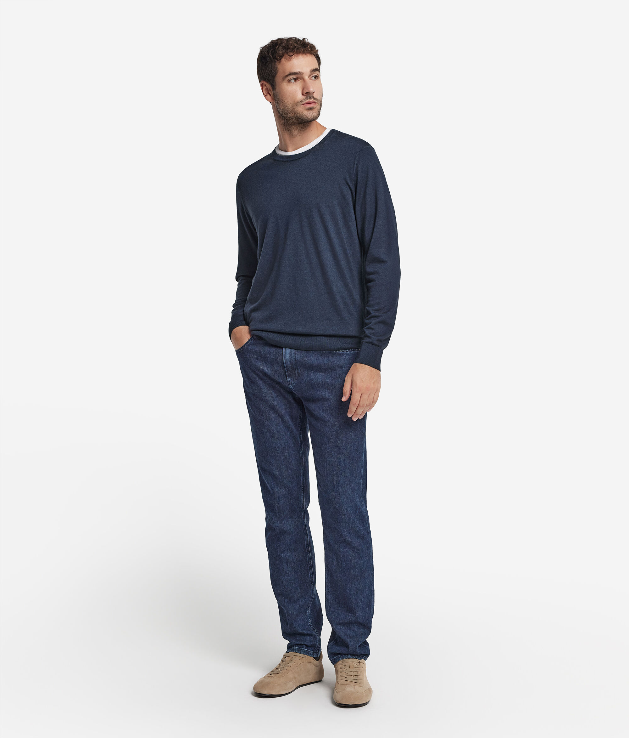 Round-Neck Ultrafine Cashmere Jumper