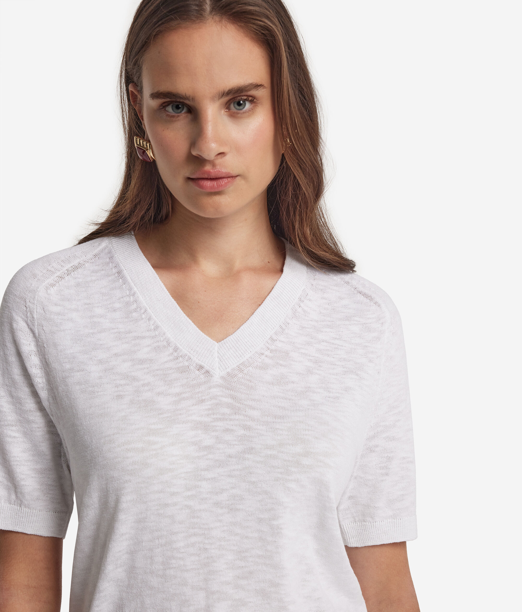 T-Shirt Mezza Manica Scollo V Twist