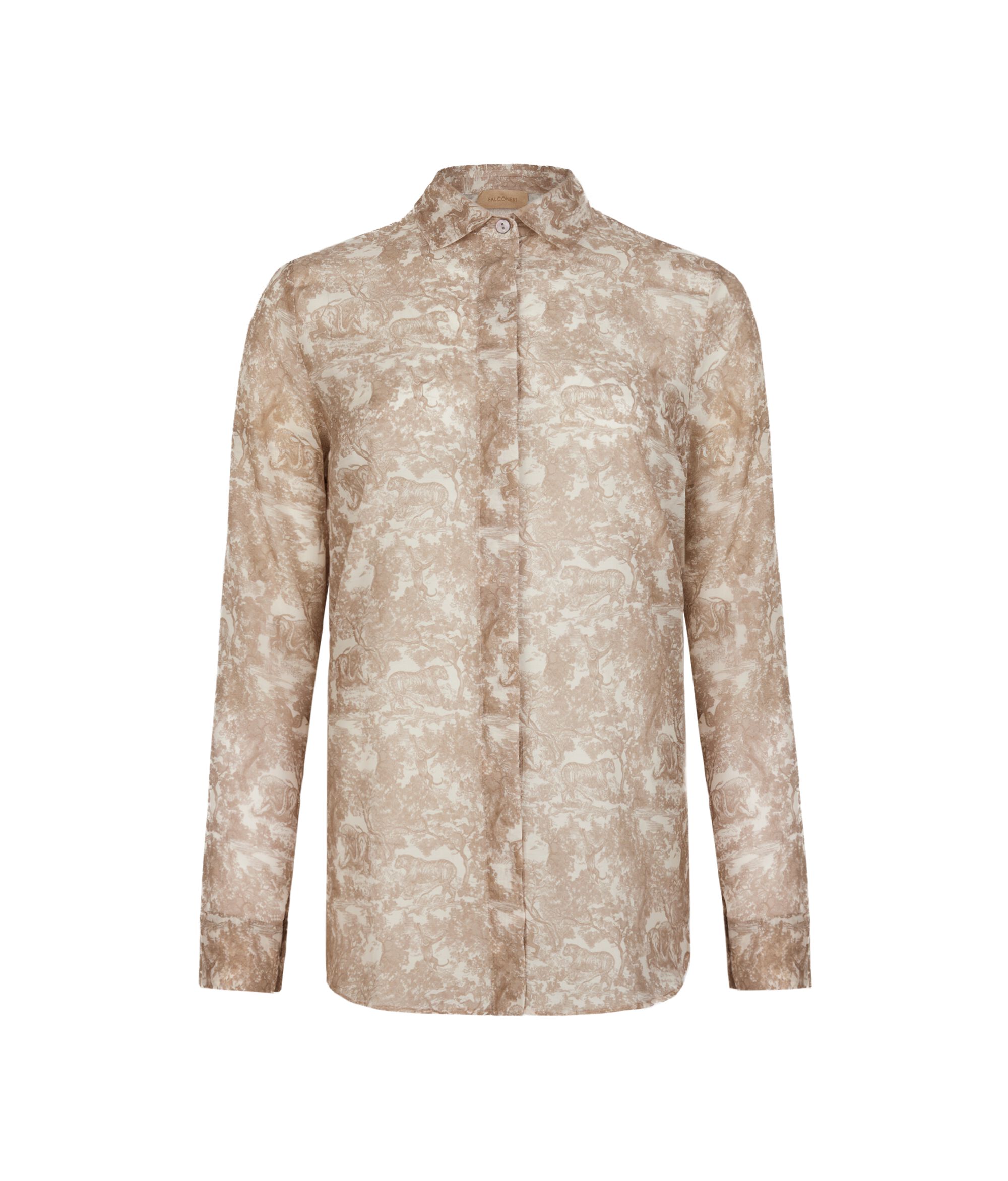 プリント モスリン シャツ