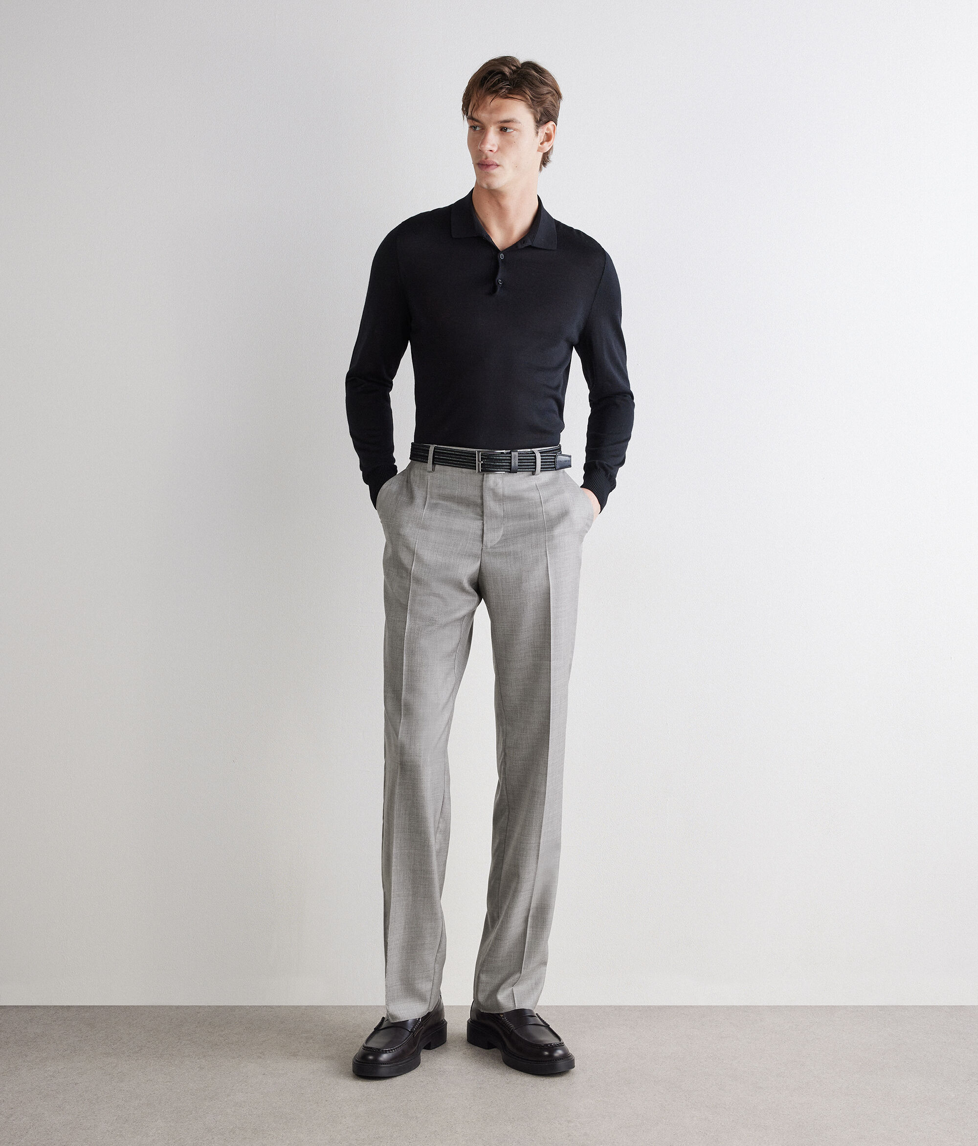 Pantalón en cashmere y seda