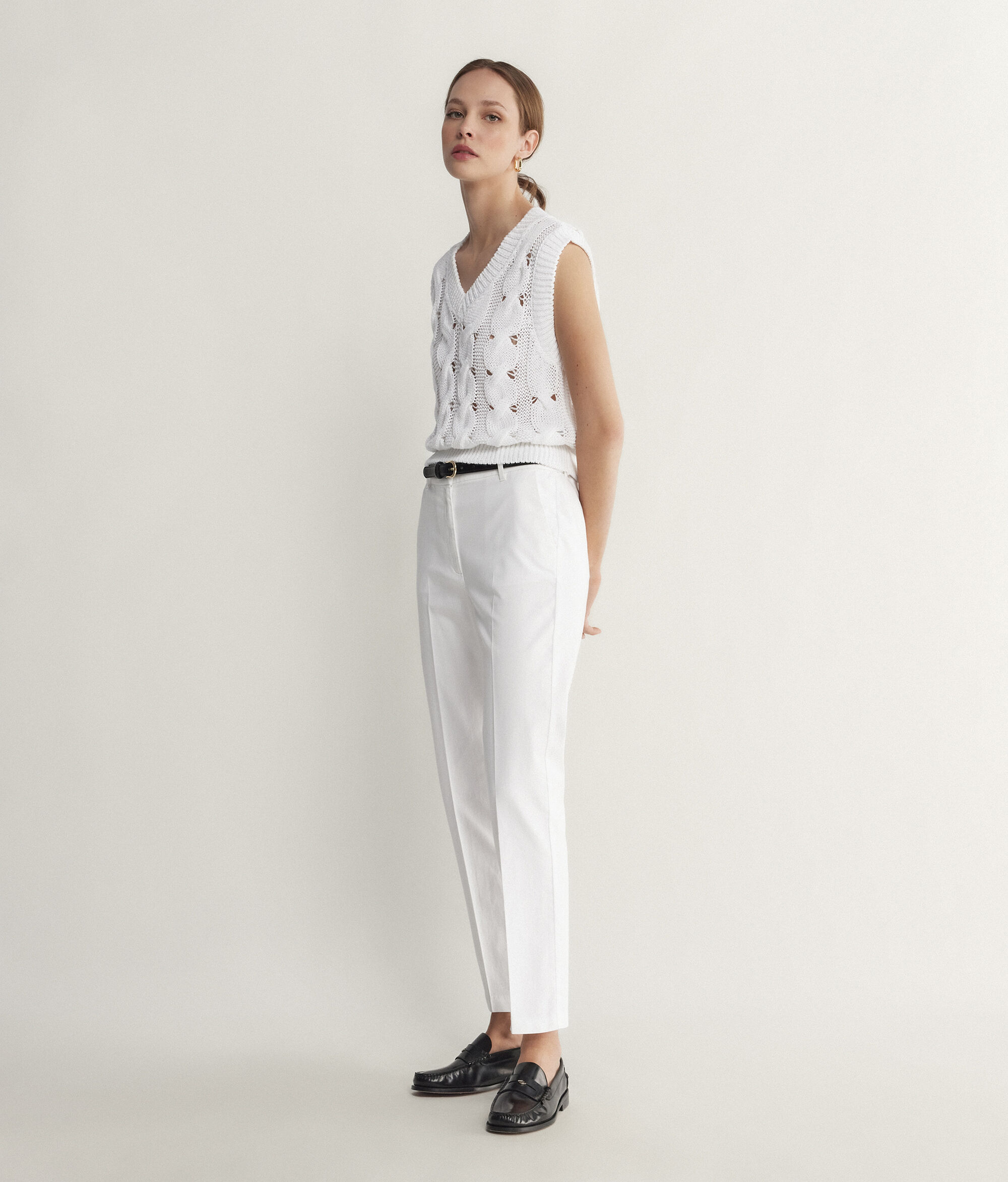 Zippered Cigarette Pants