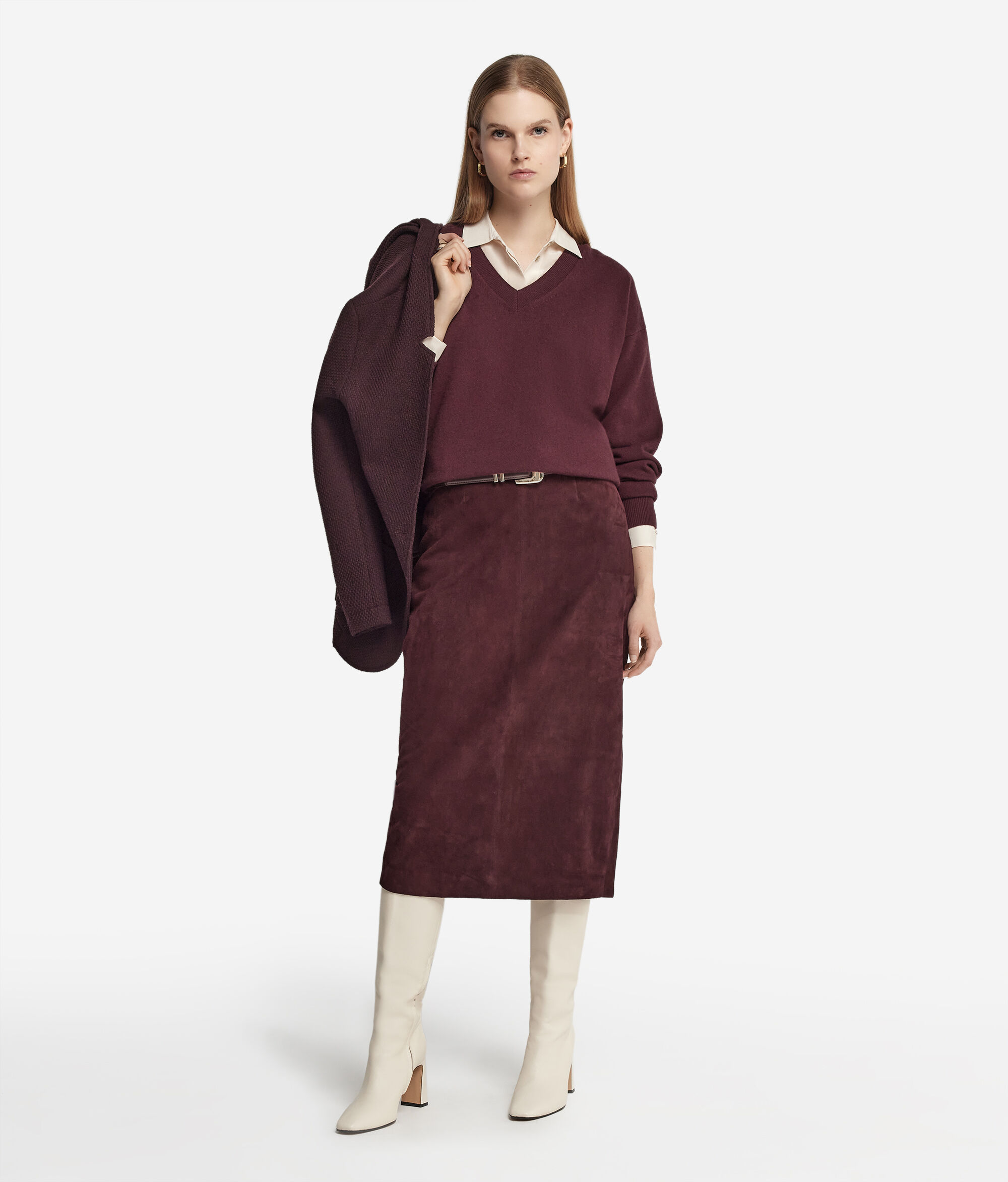 Pullover mit V-Ausschnitt aus Kaschmir Ultrasoft