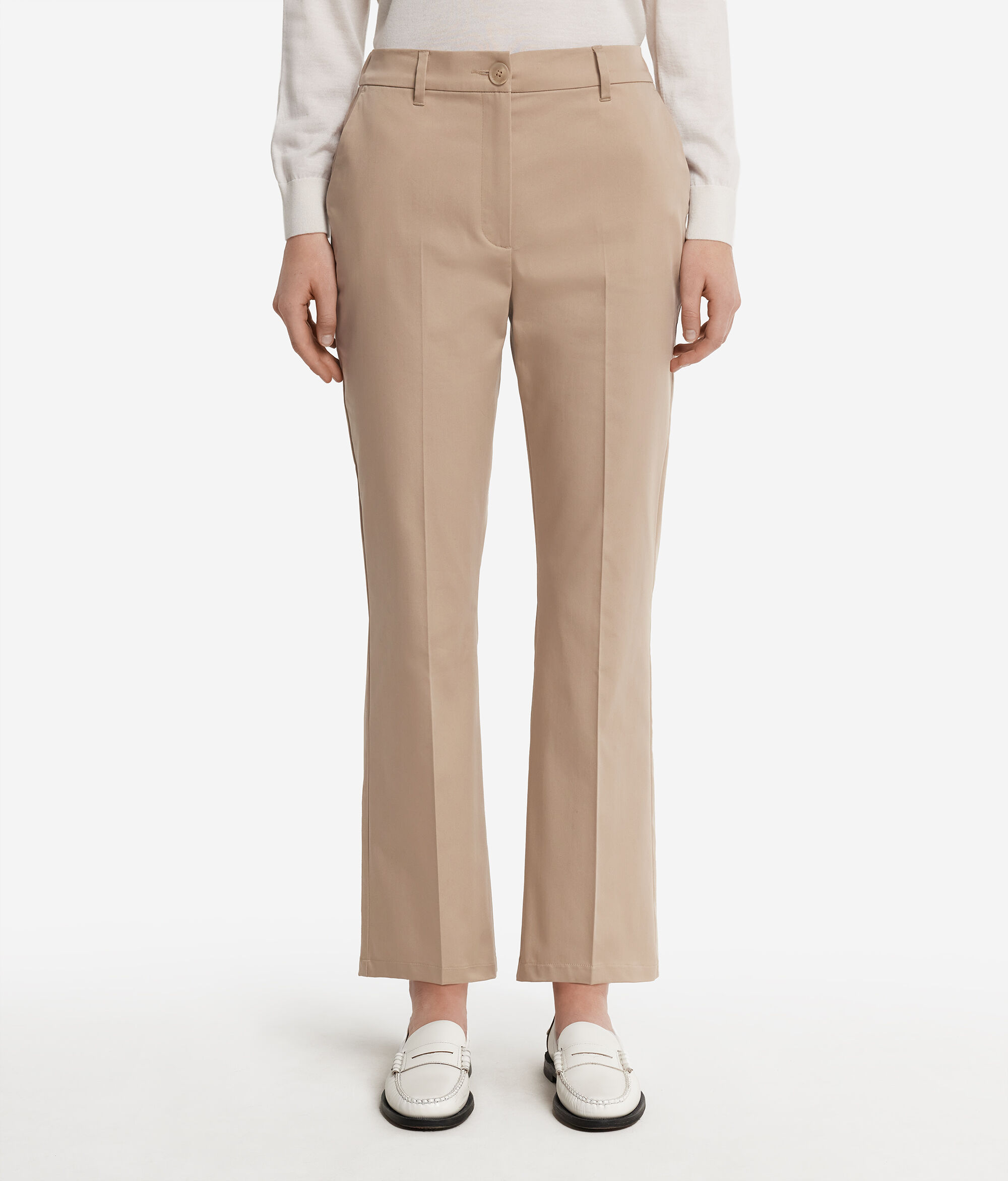 Cotton Fabric Flared Pants