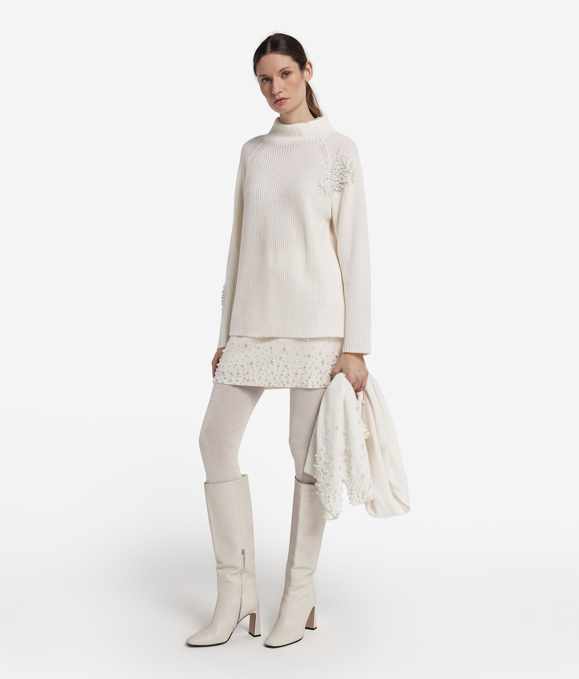 Ultrasoft Cashmere turtleneck with beads
