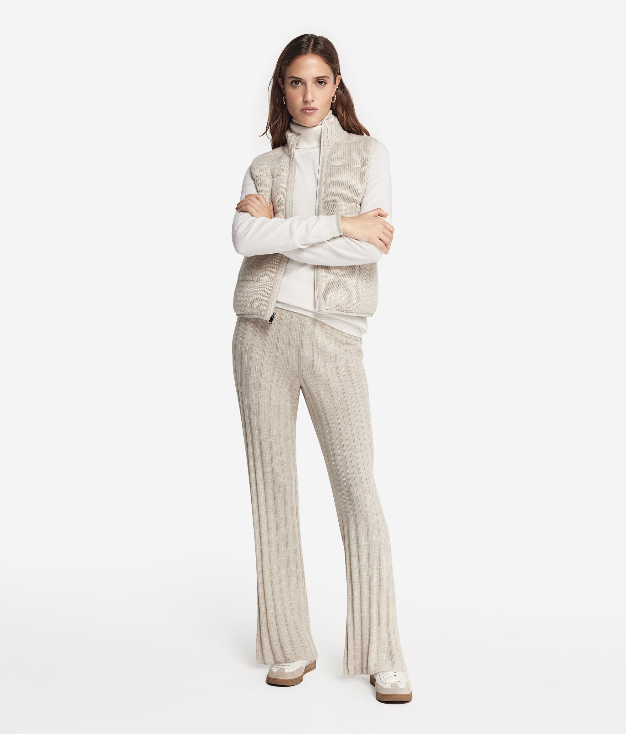 Pantalone Palazzo a Coste in Cashmere