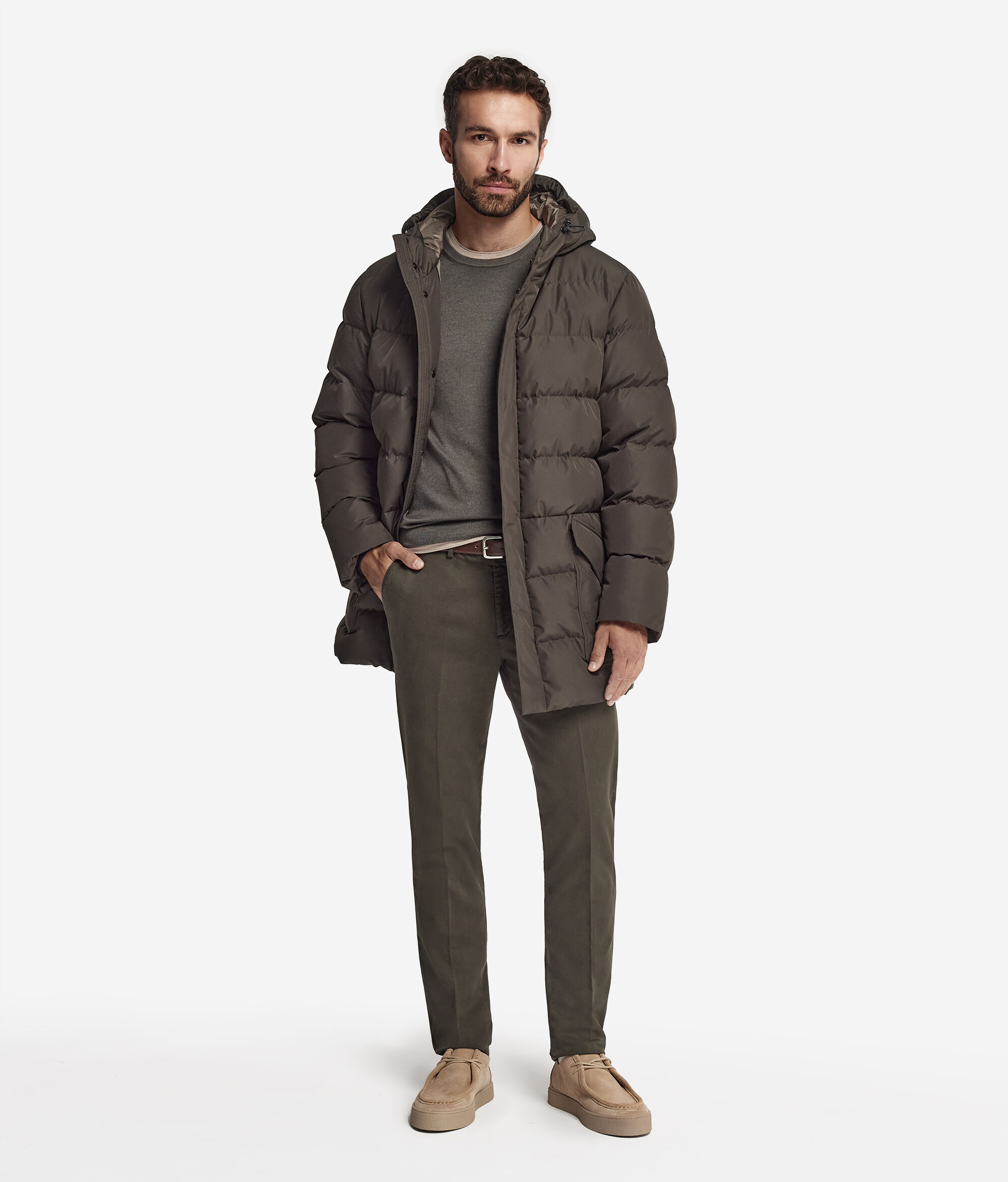 Μπουφάν Παρκά με Κουκούλα και Εσωτερικό από Cashmere