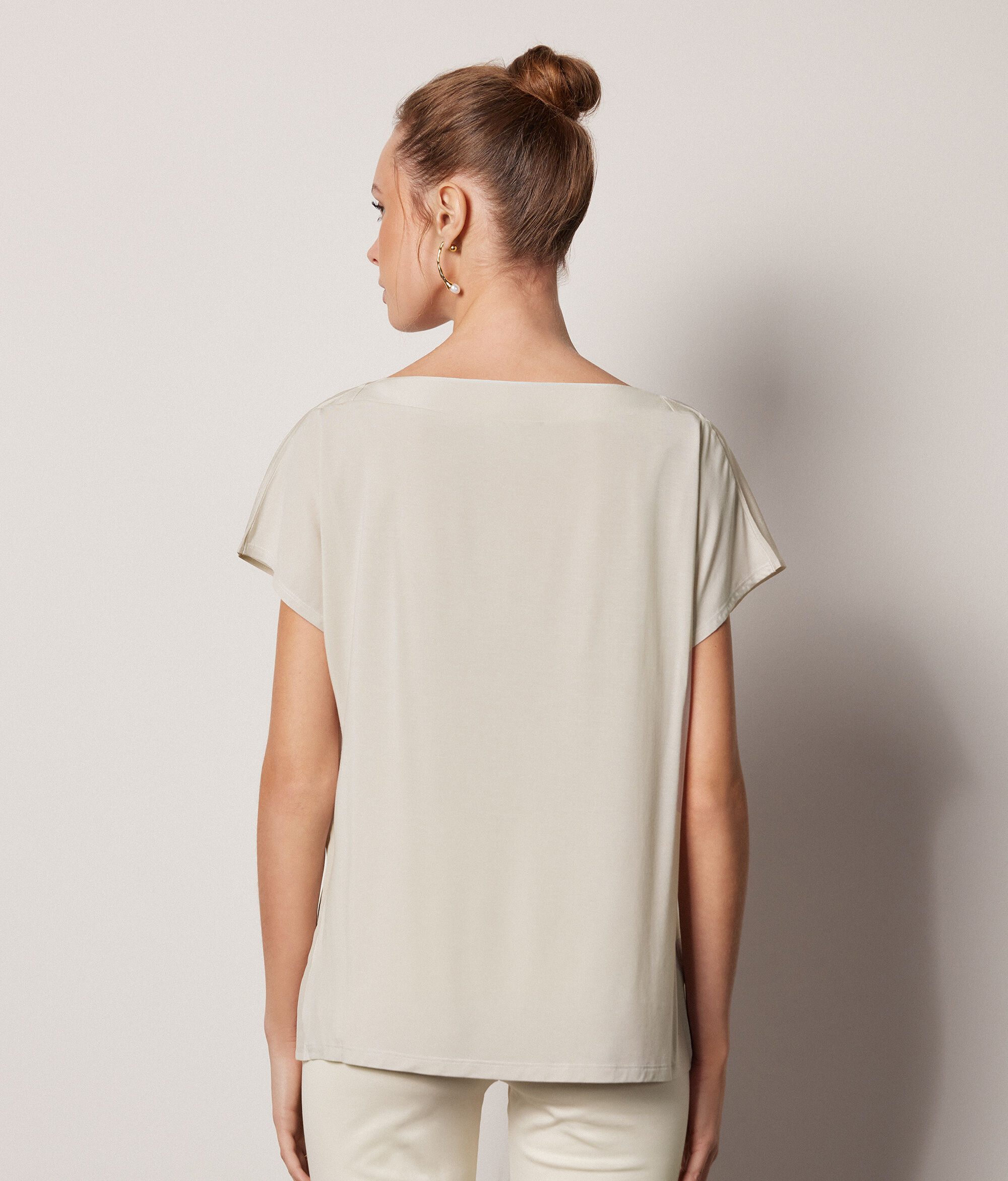 U-Boot-T-Shirt aus Seide und Modal