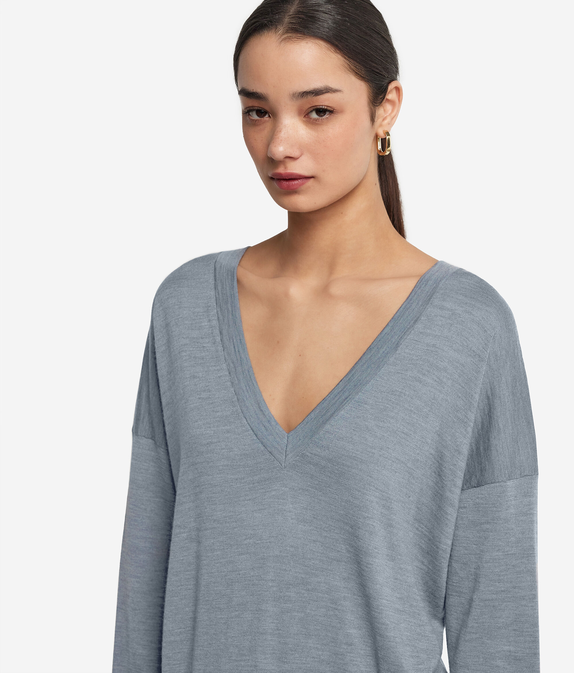 Pullover mit doppeltem V-Ausschnitt aus Kaschmir Ultrafine