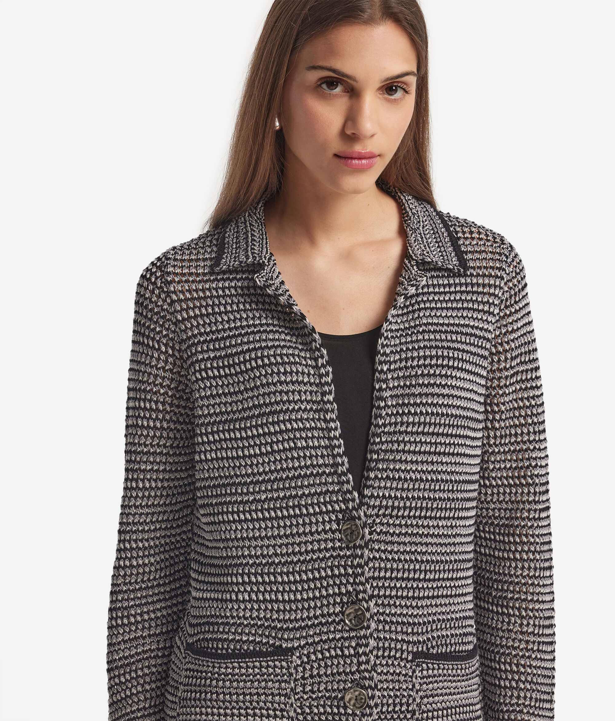 Jacke mit feinem Strukturmuster