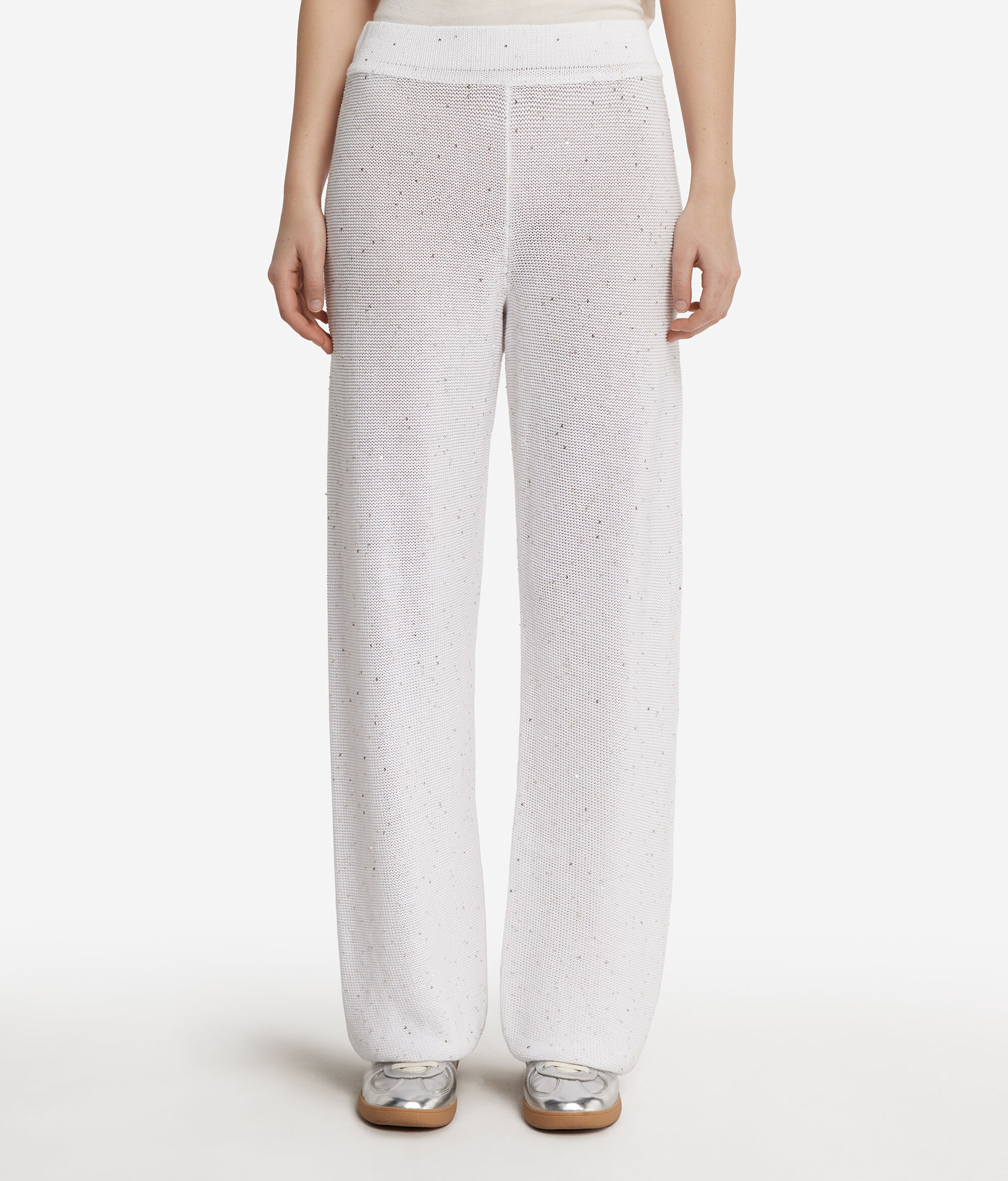 Pantalon large à micropaillettes