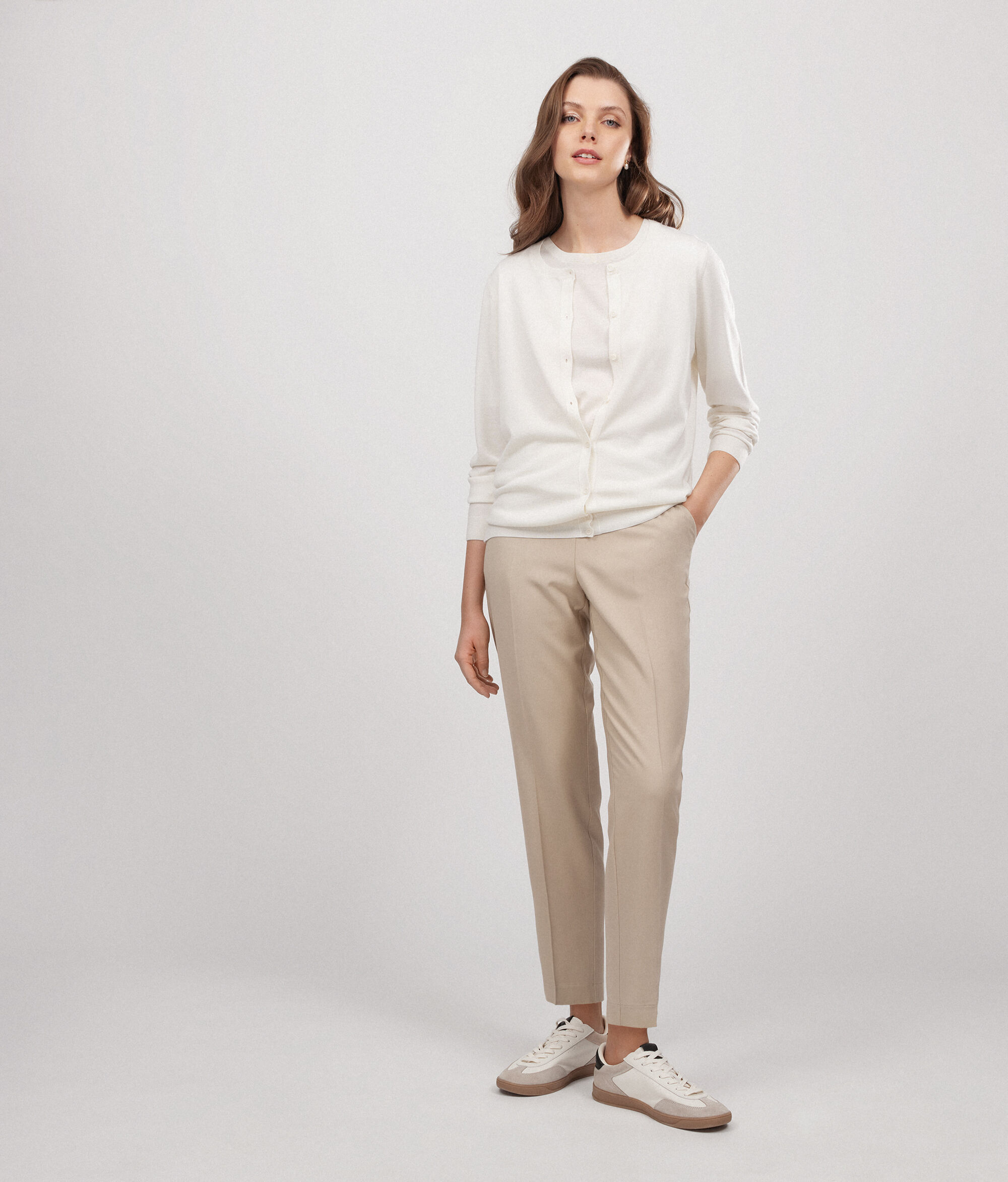 Round-Neck Ultrafine Cashmere Cardigan