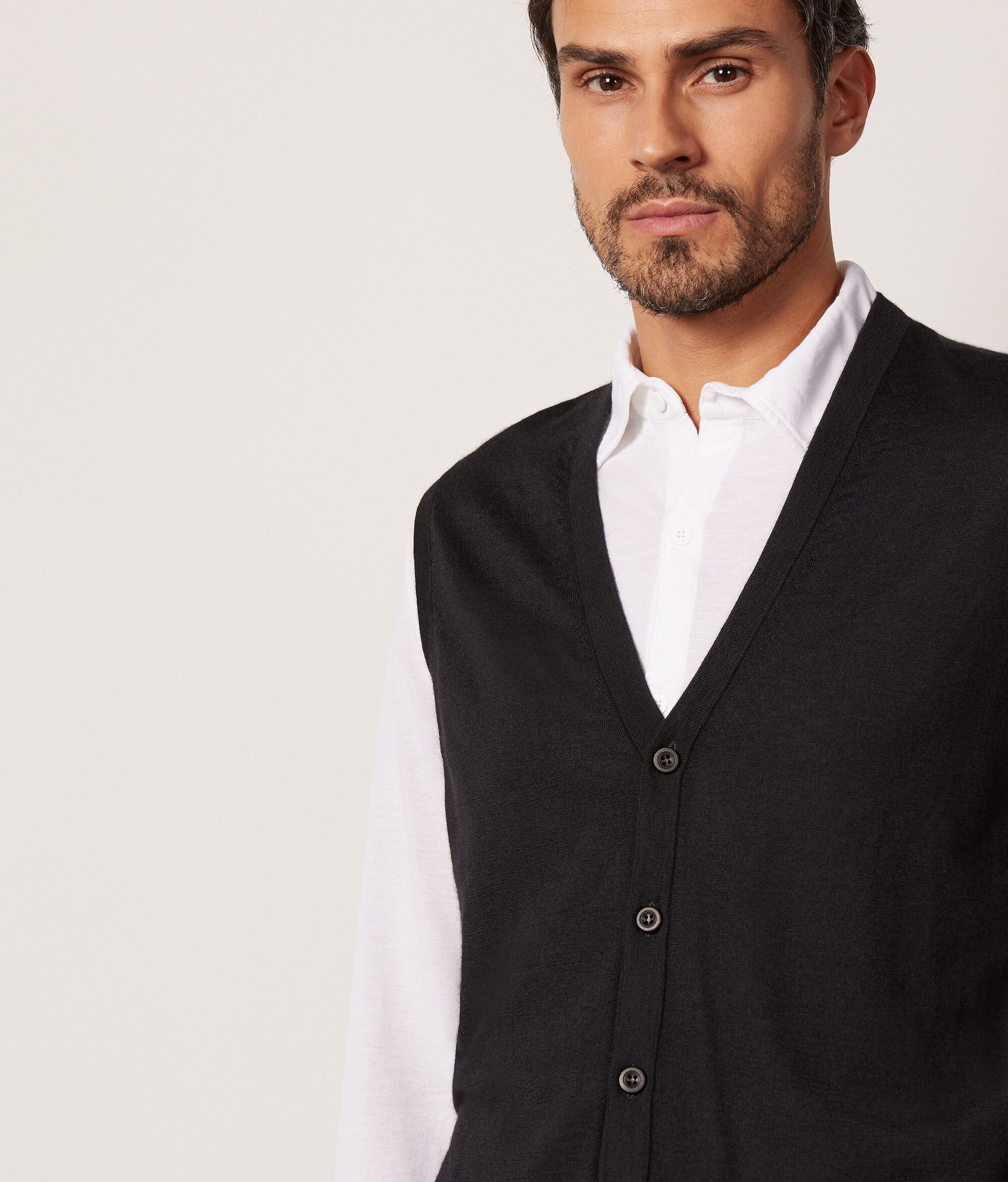 Gilet sans manches en cachemire ultra-fin