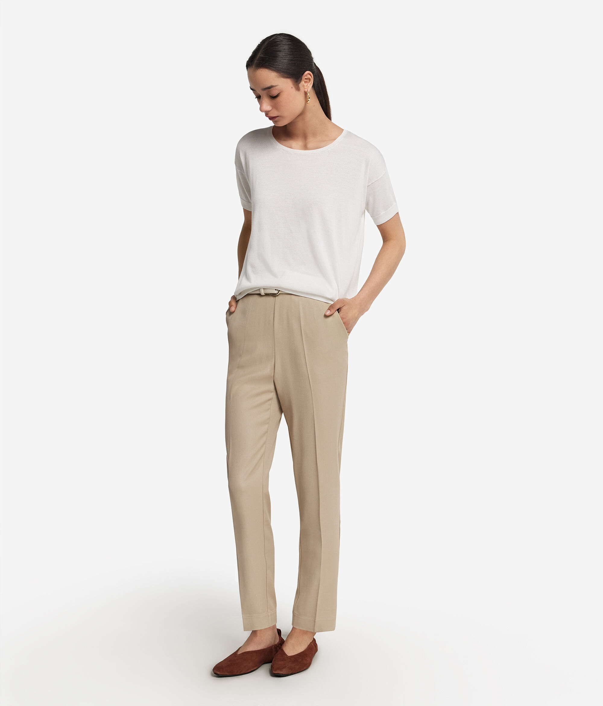 Silk and Cotton Round-Neck Jumper