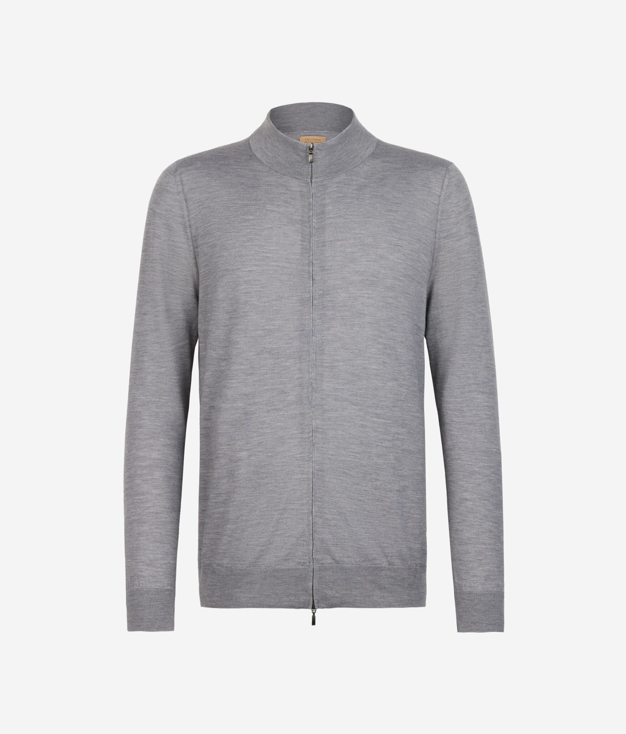 Cardigan con Zip in Cashmere