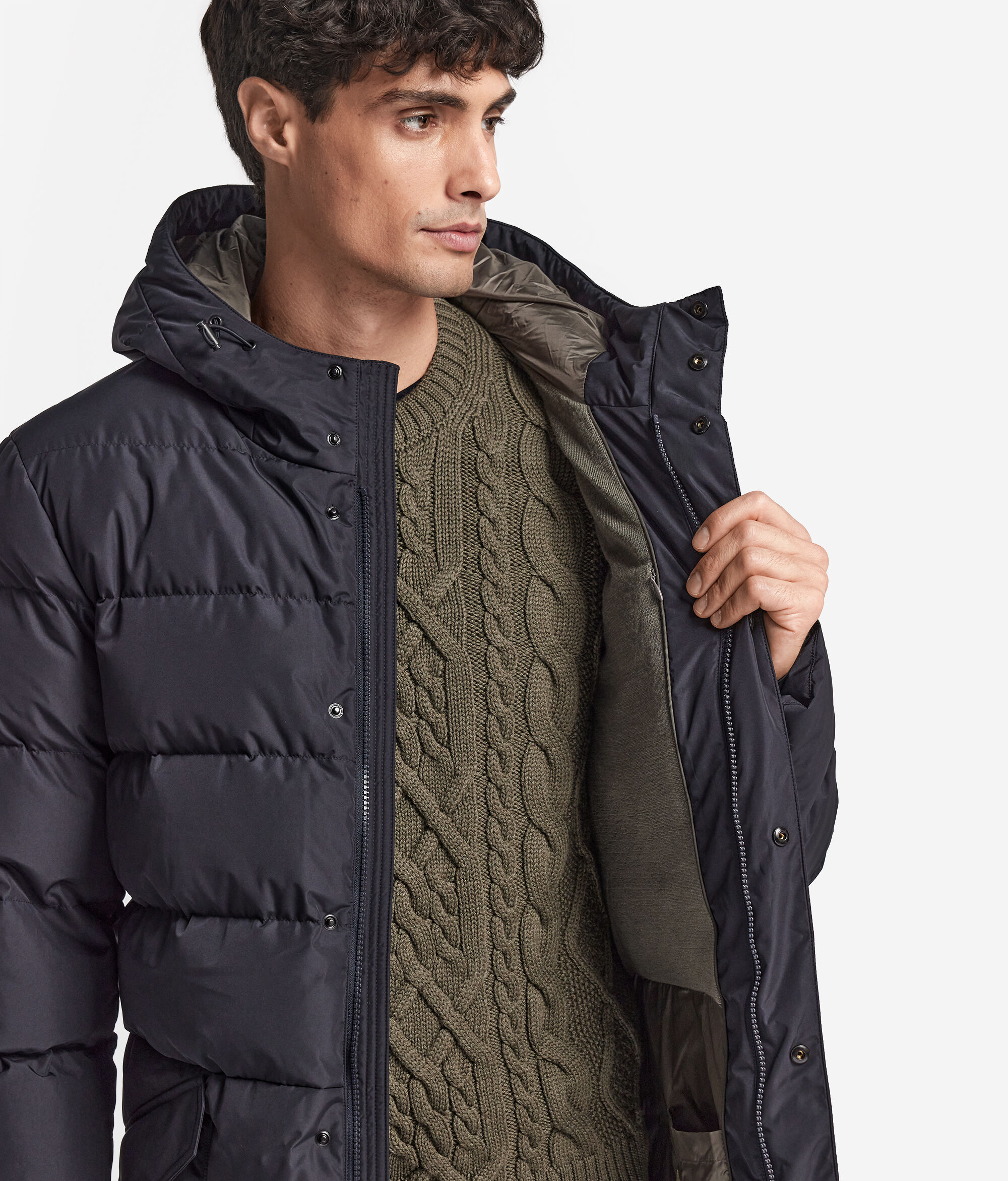 Μπουφάν Παρκά με Κουκούλα και Εσωτερικό από Cashmere