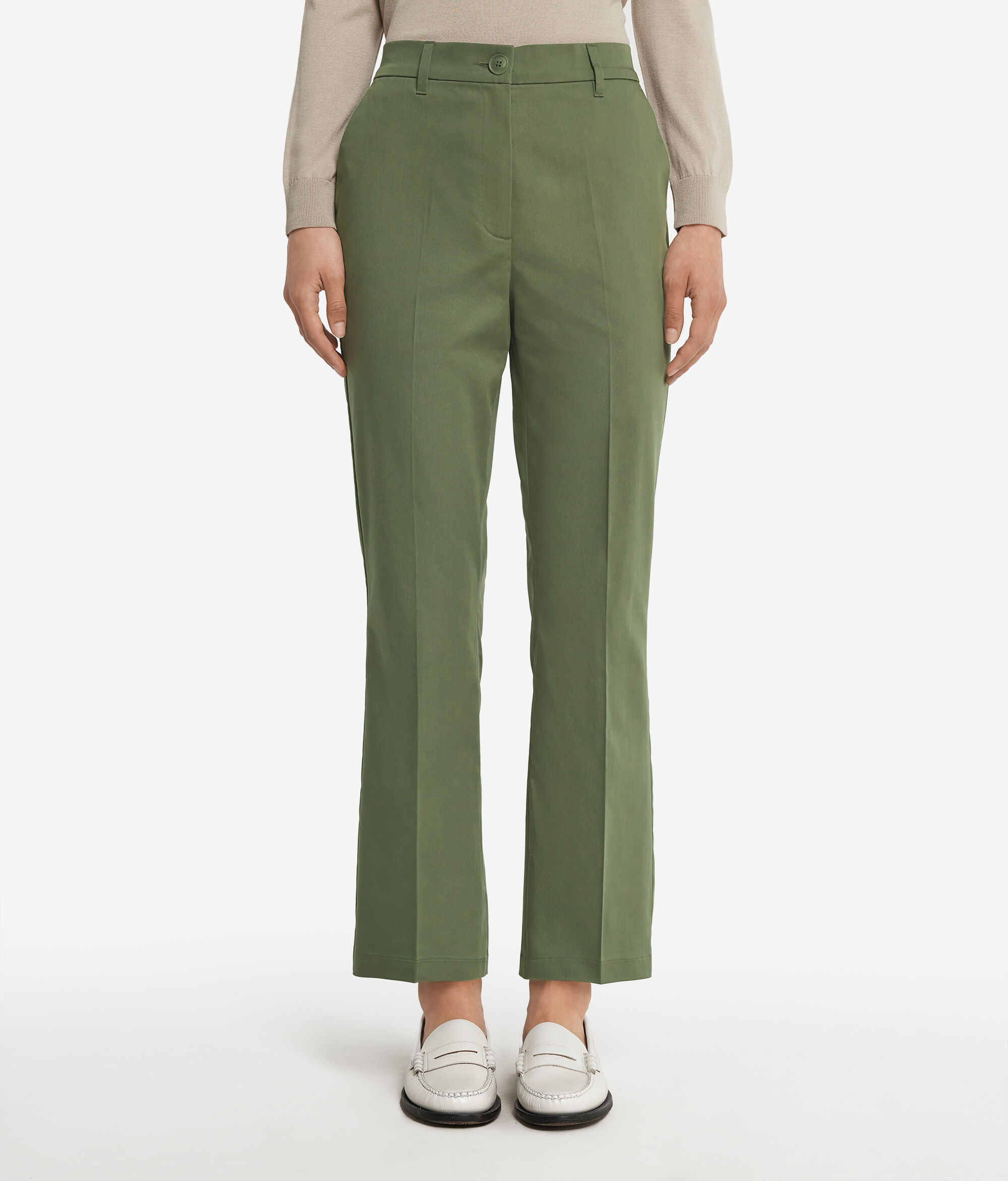 Cotton Fabric Flared Pants