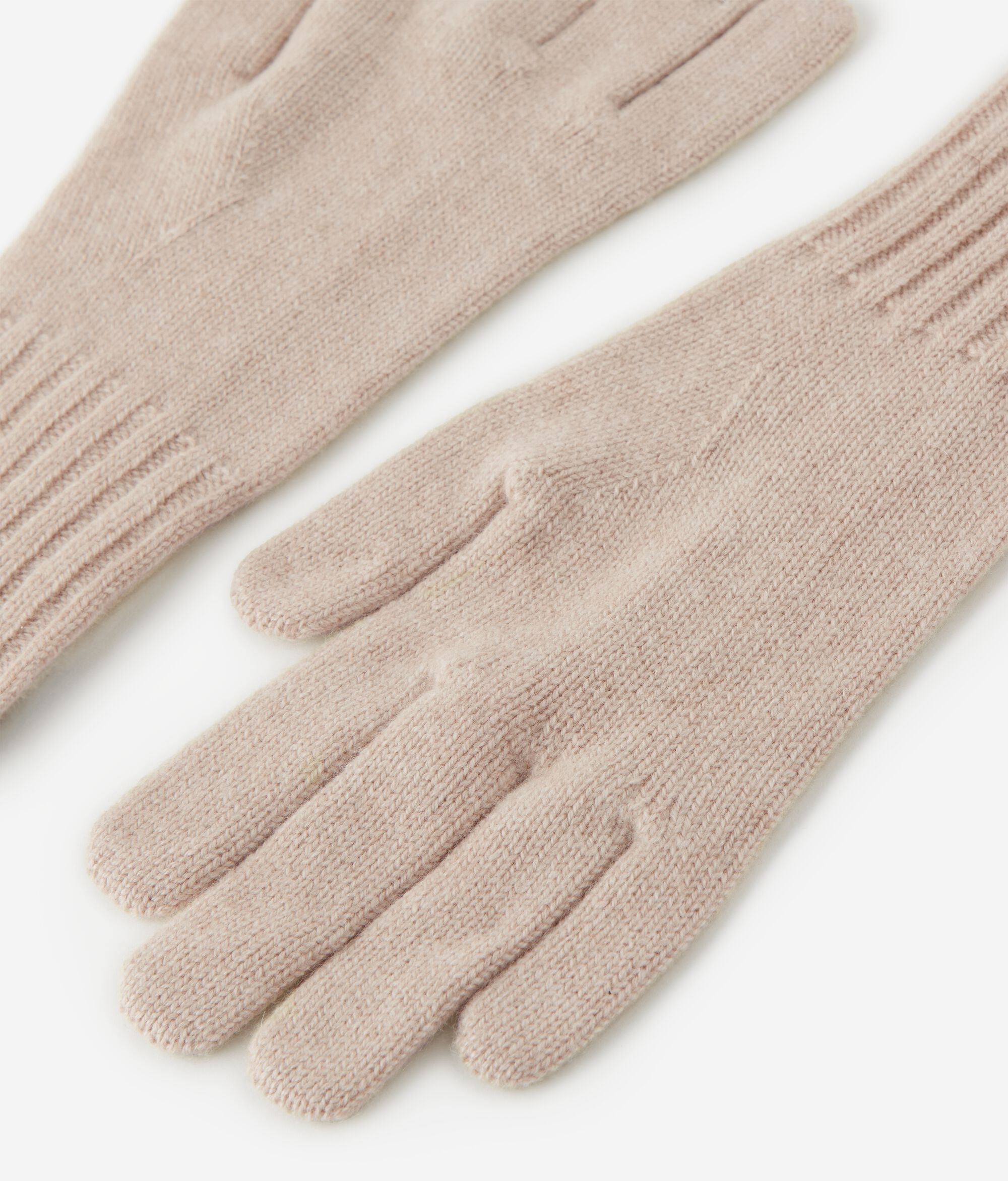 Handschuhe aus Kaschmir Ultrasoft mit Zopfmuster und Strass