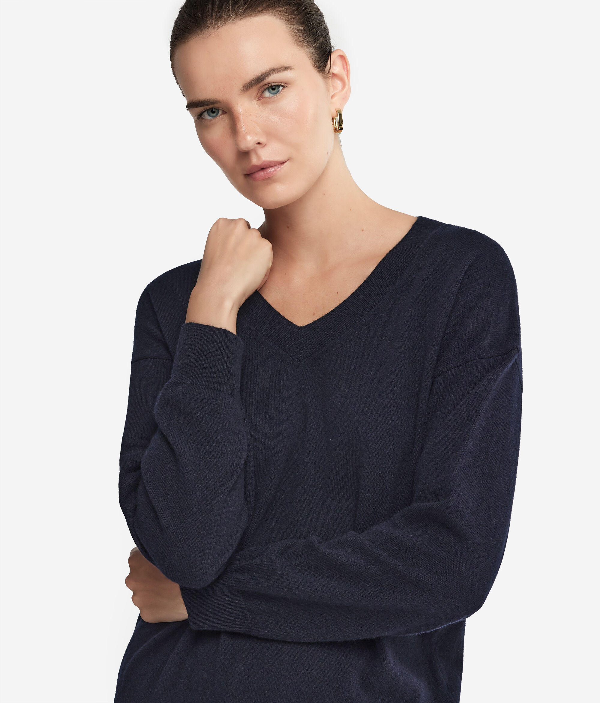 Μπλούζα από Ultrasoft Cashmere με Λαιμόκοψη V