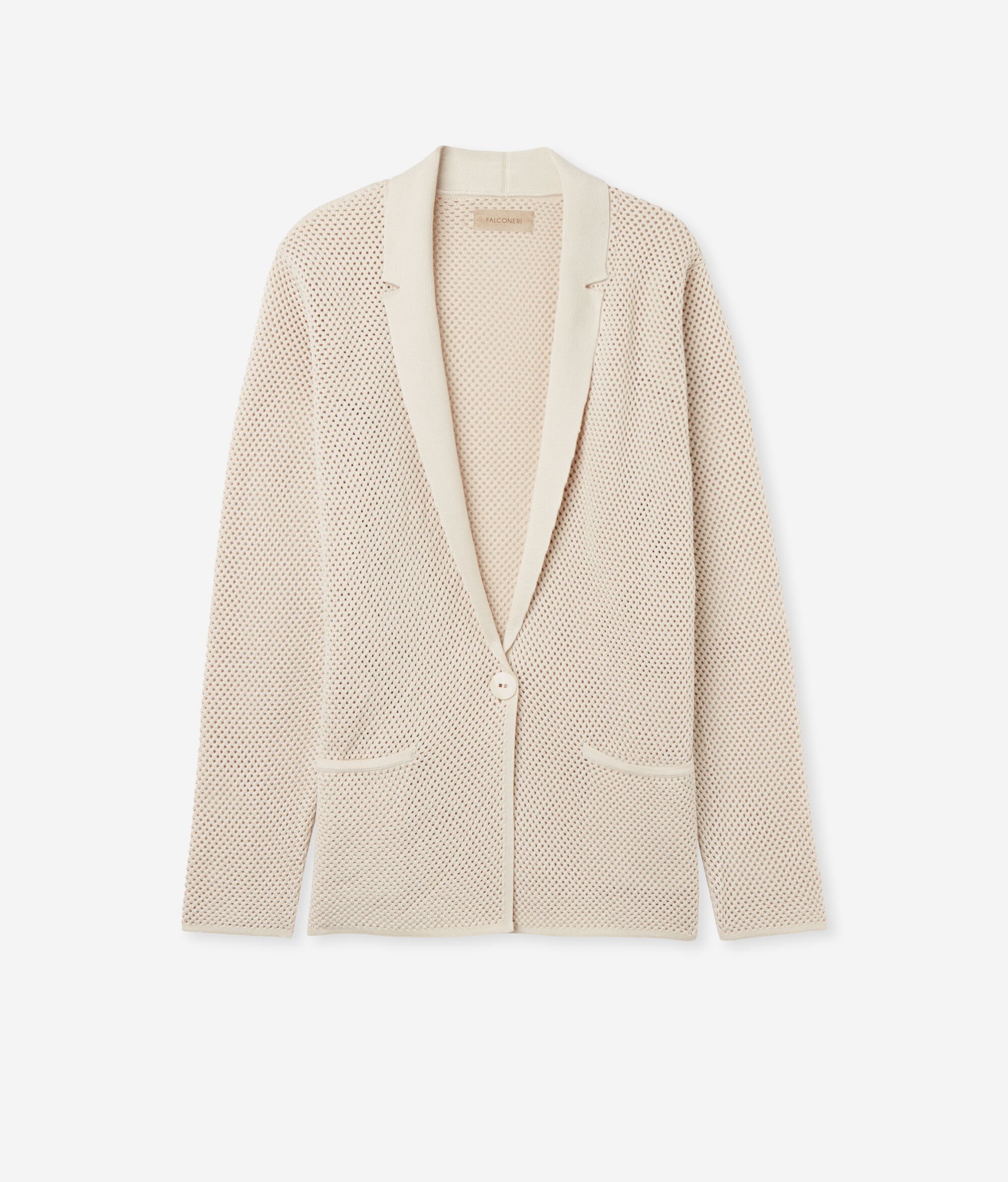 Chaqueta calada bicolor