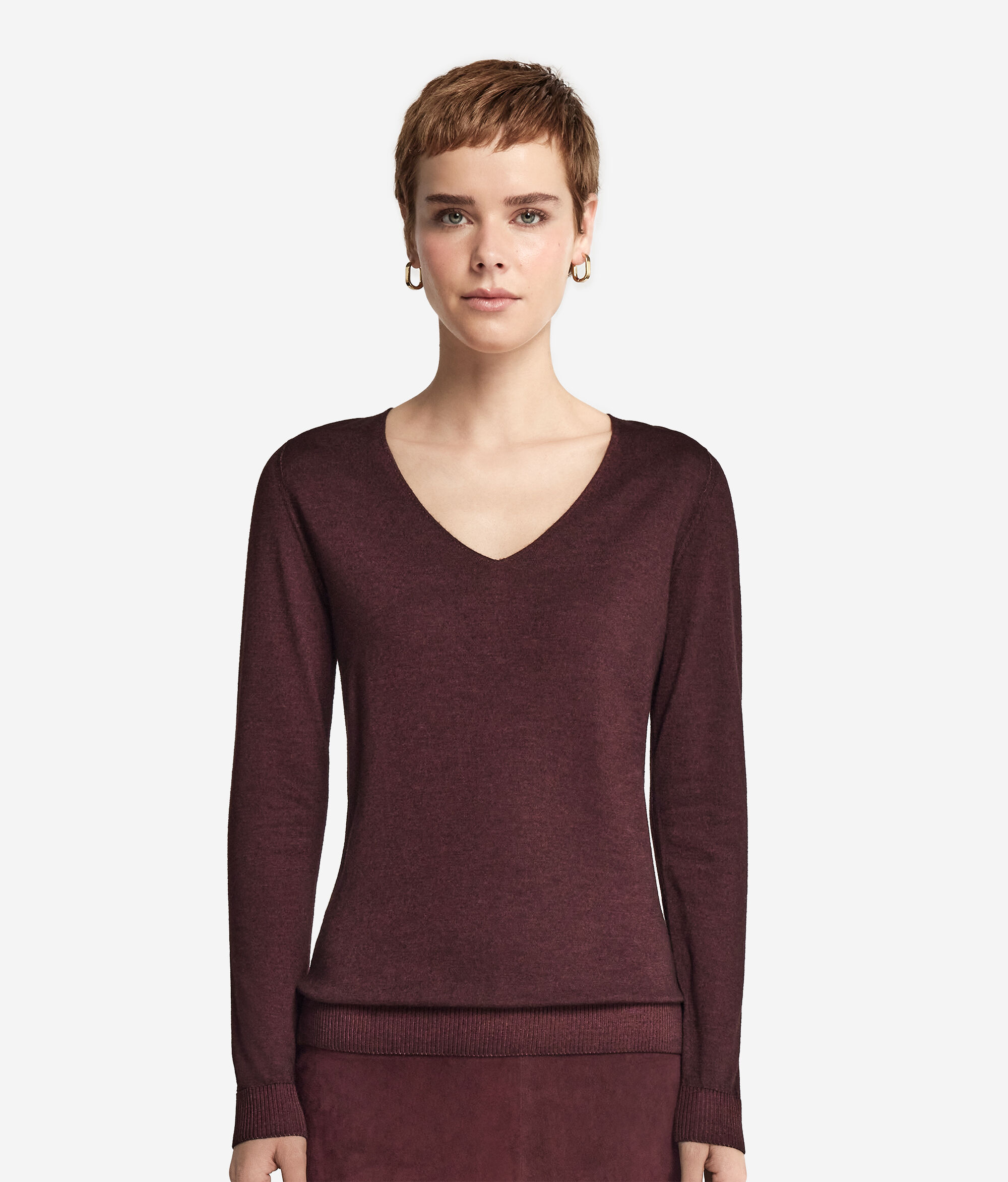 Pullover mit V-Ausschnitt aus Kaschmir Ultrafine