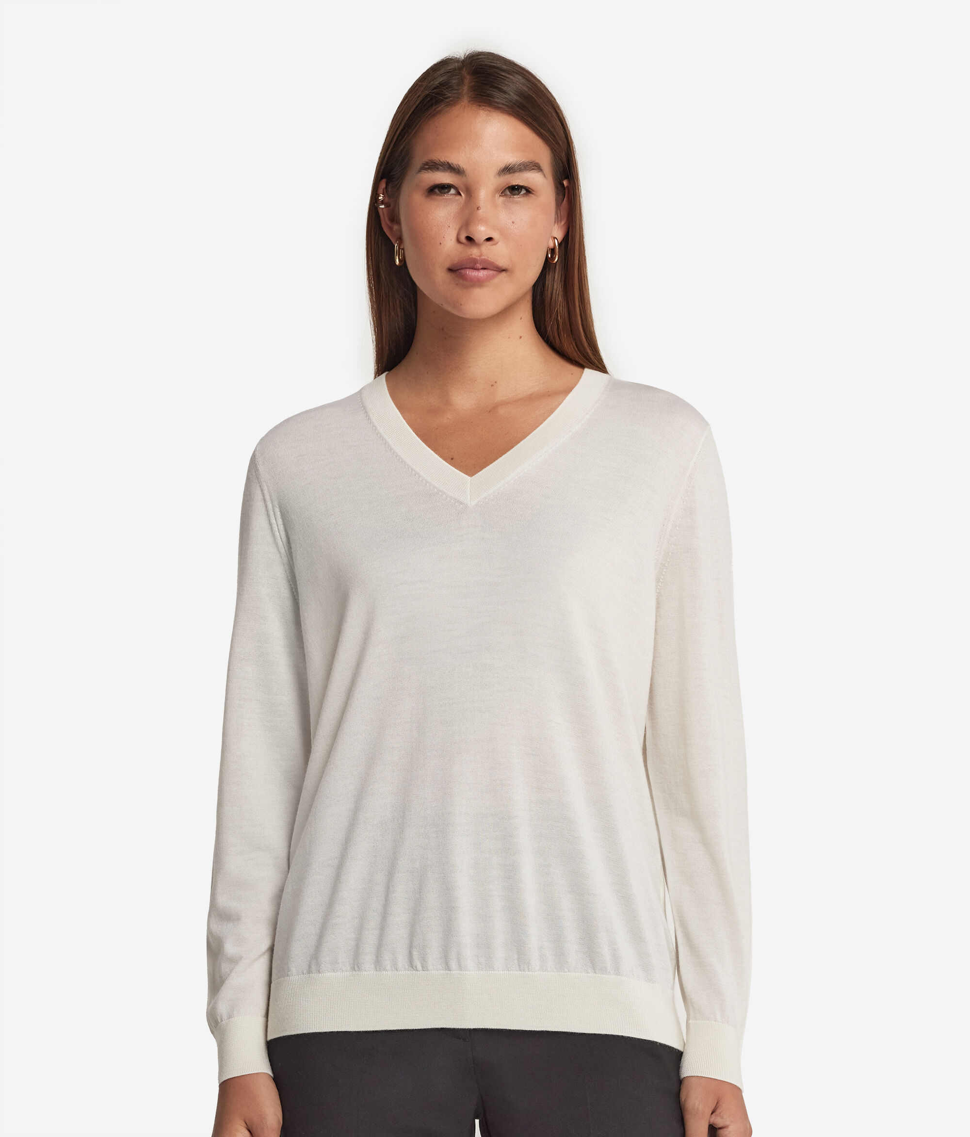 Maglia con Scollo a V in Cashmere Ultrafine