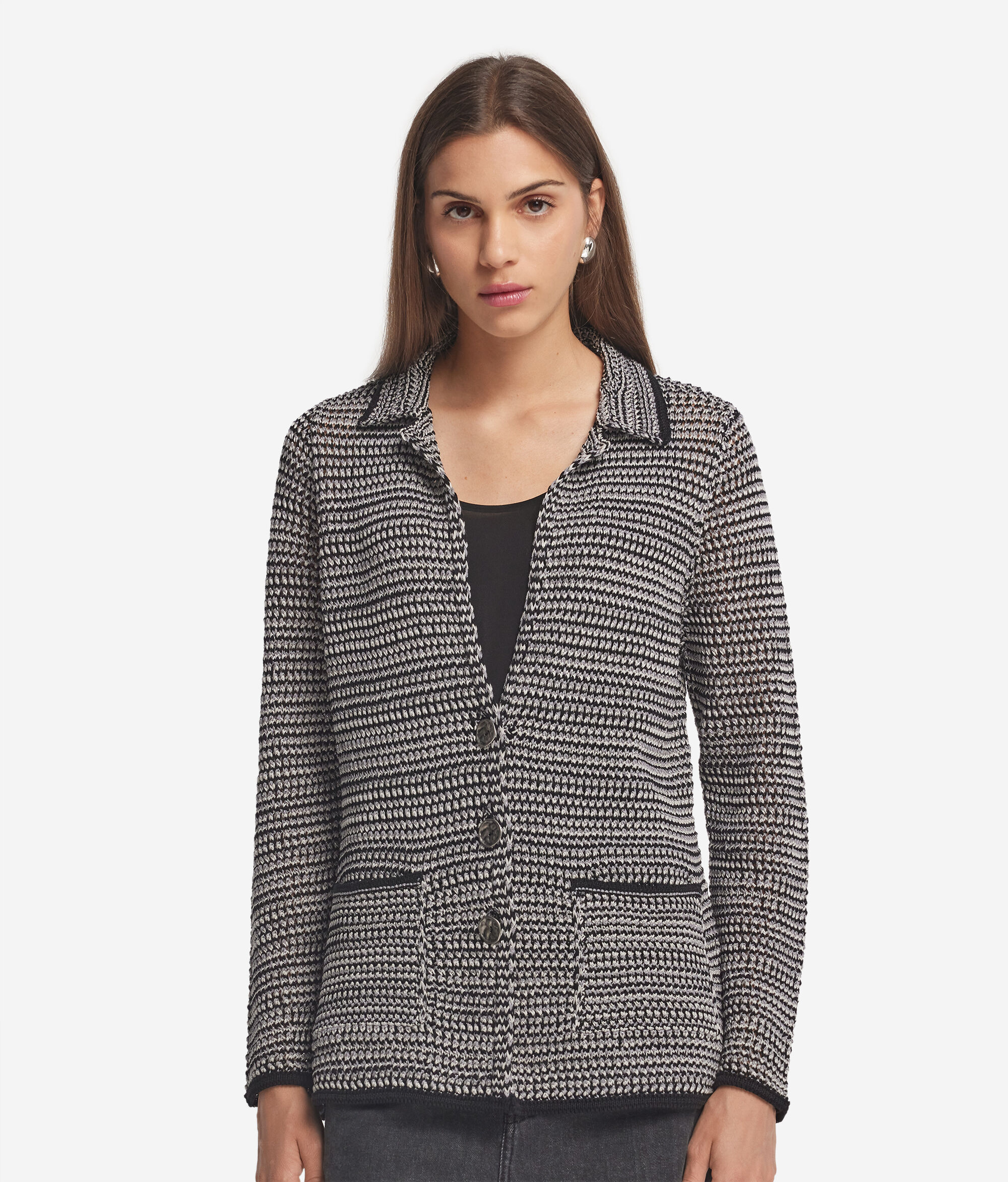 Jacke mit feinem Strukturmuster