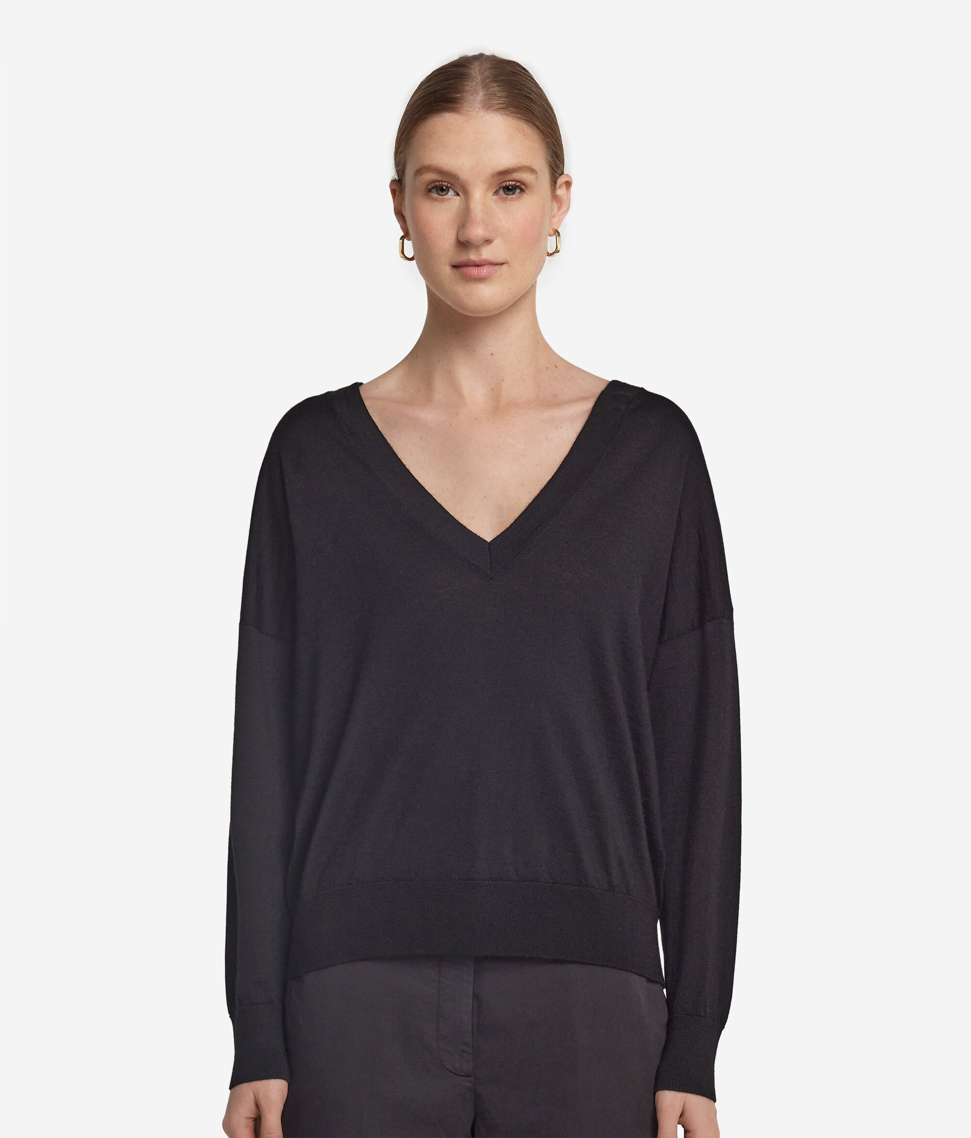 Ultrafine Cashmere Double V-Neck Jumper
