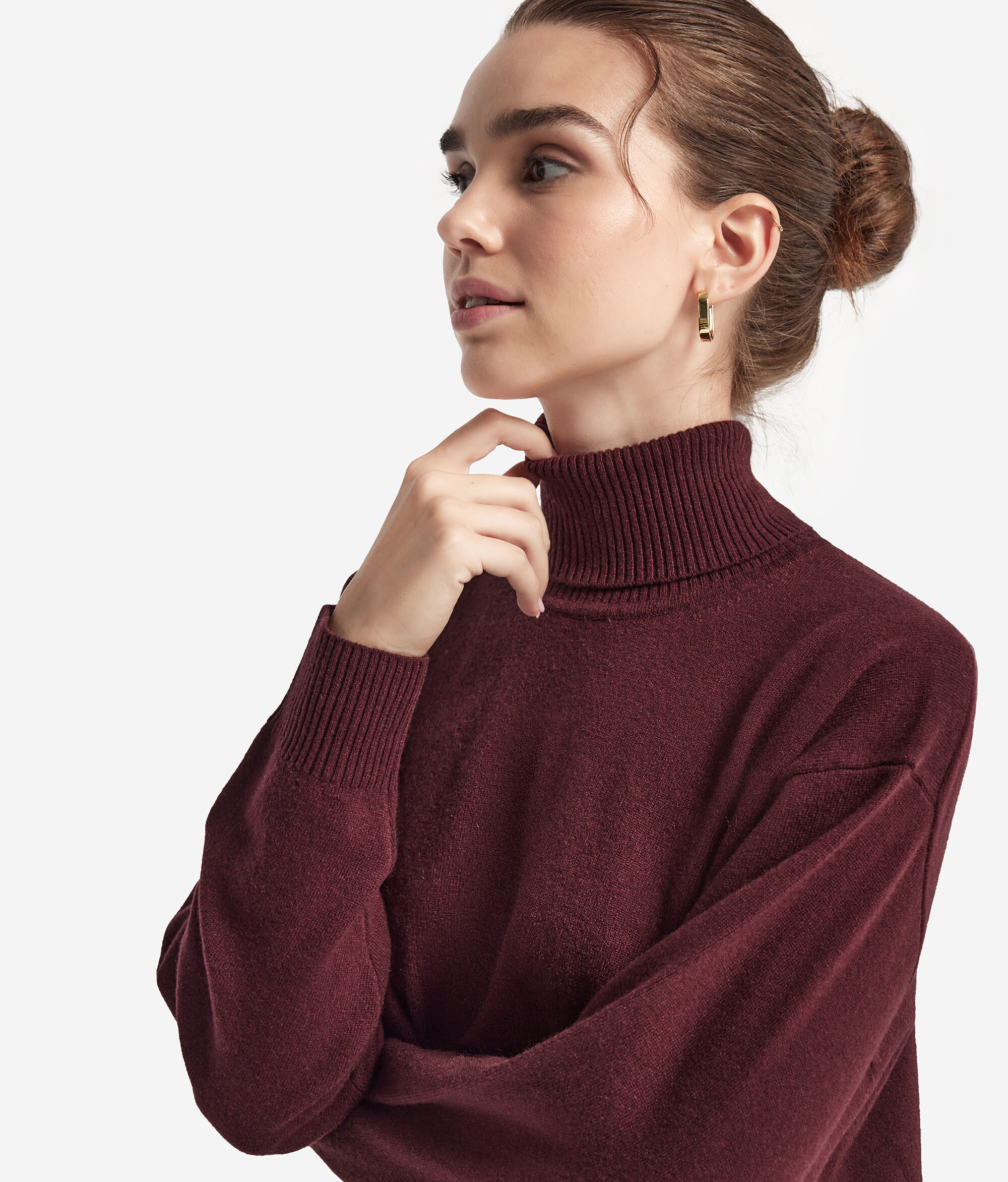 Ultrasoft Cashmere Turtleneck with Slits