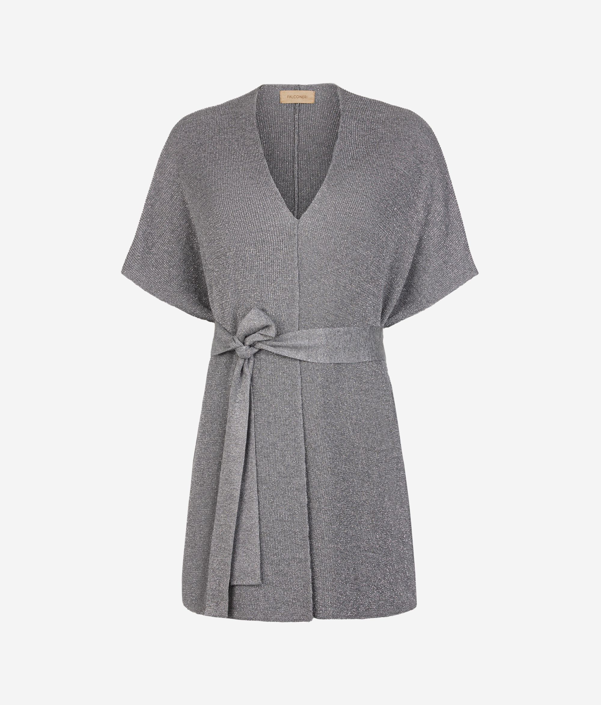 Ribbed Lamé Kimono