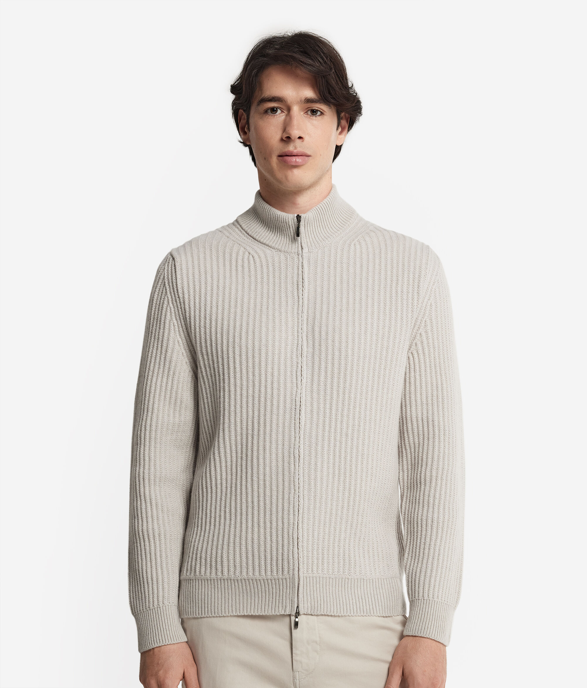 Gerippter Cardigan aus Kaschmir Ultrasoft