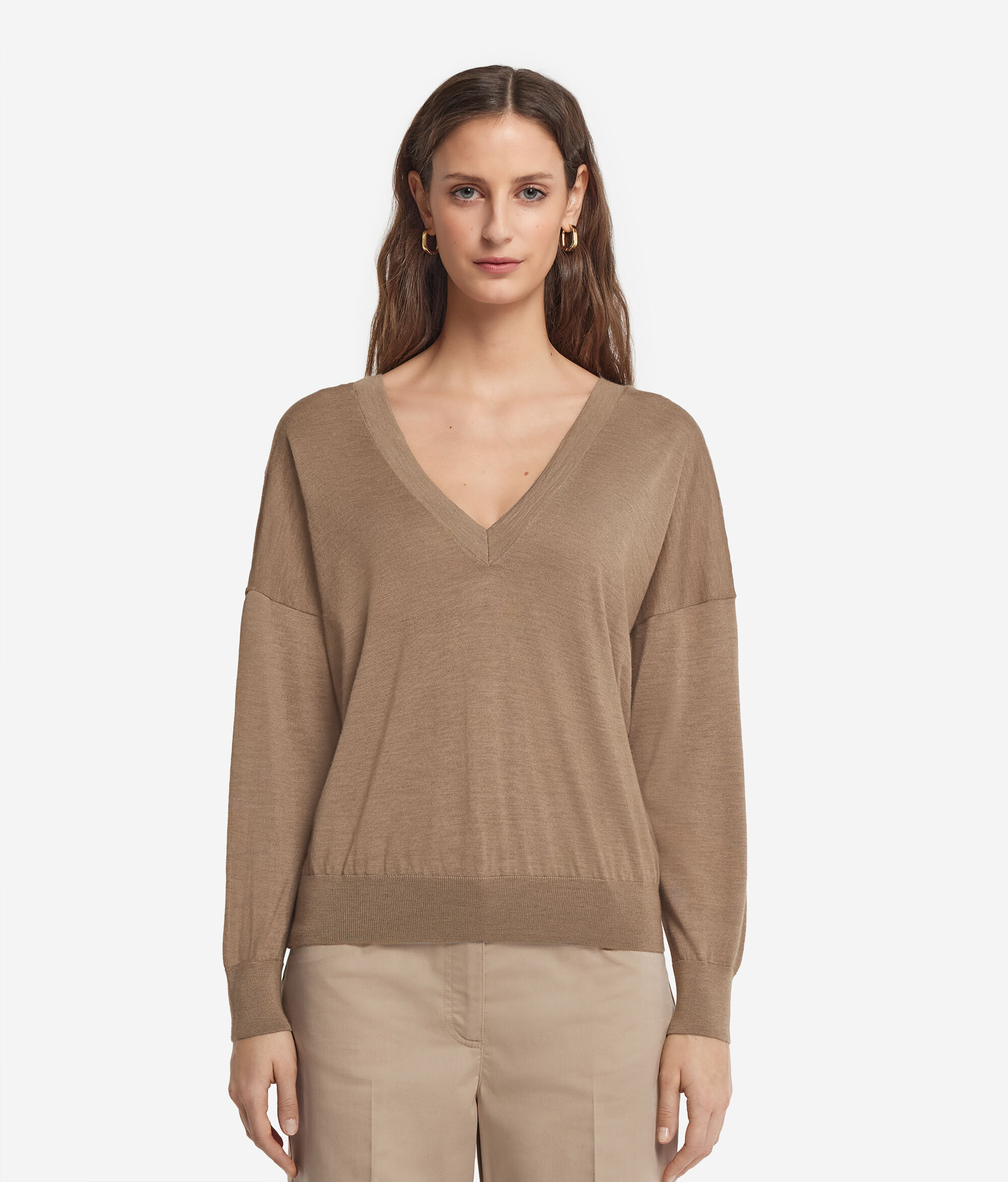 Pullover mit doppeltem V-Ausschnitt aus Kaschmir Ultrafine