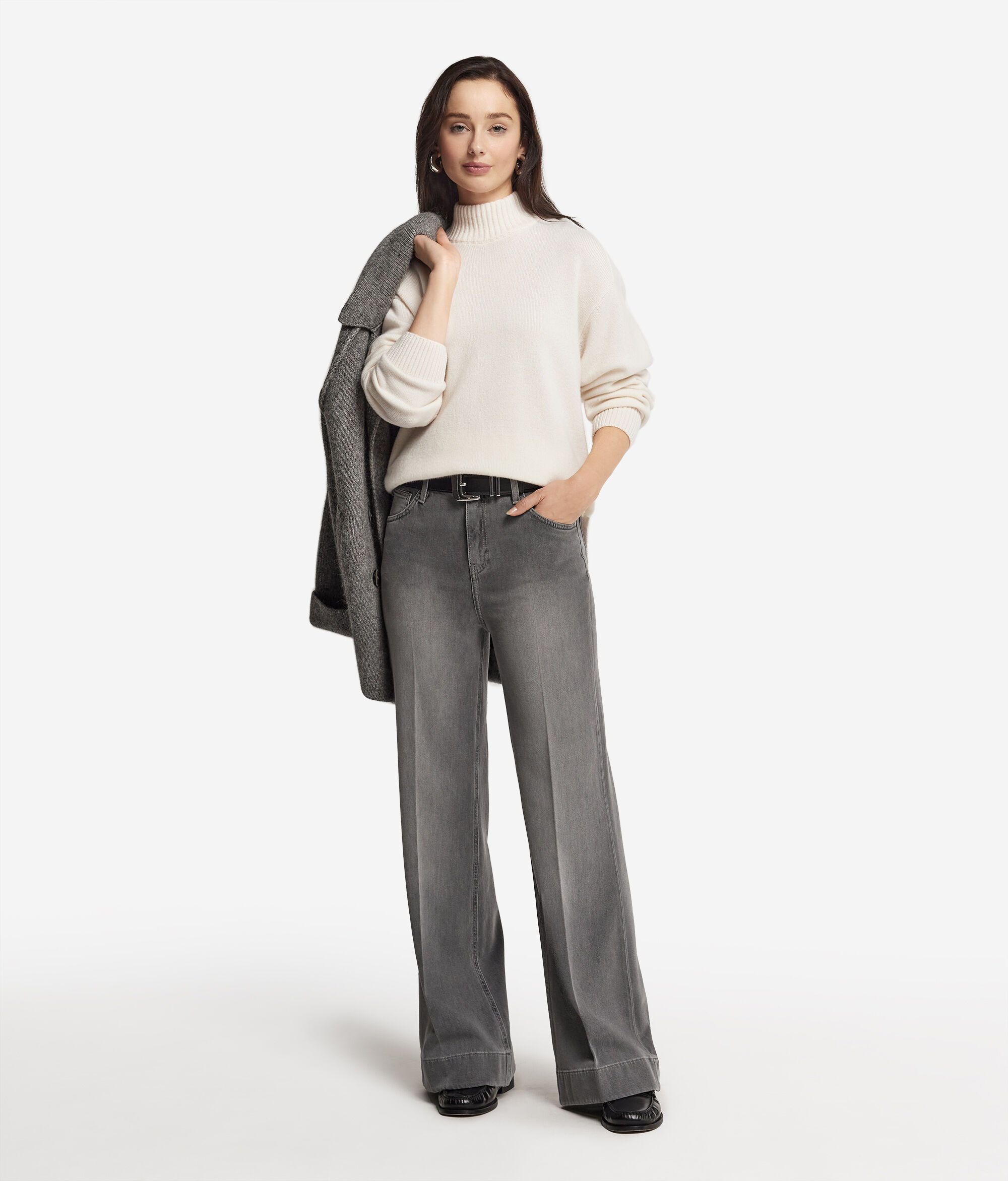 Cashmere Denim Flared Pants