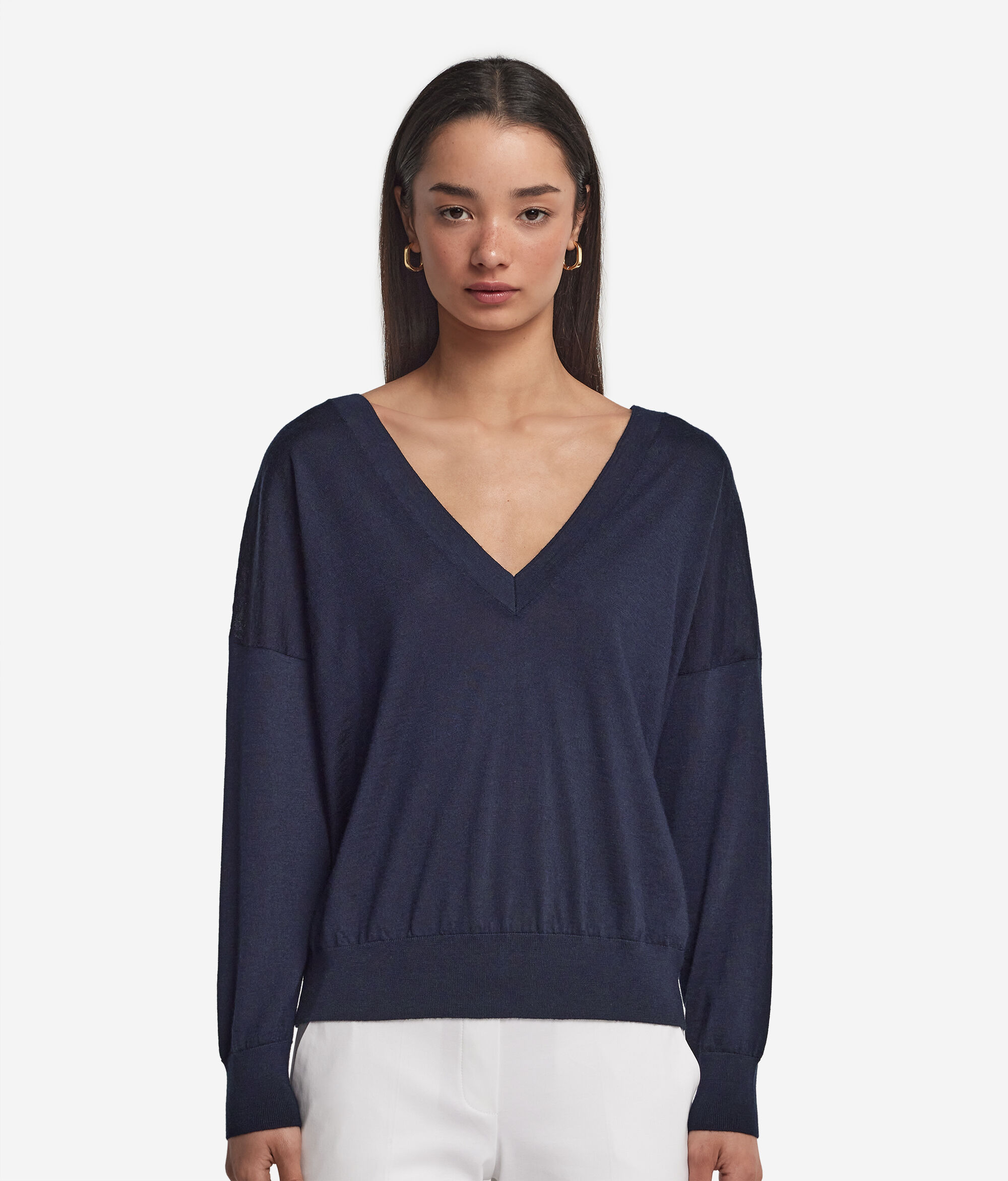 Ultrafine Cashmere Double V-Neck Jumper