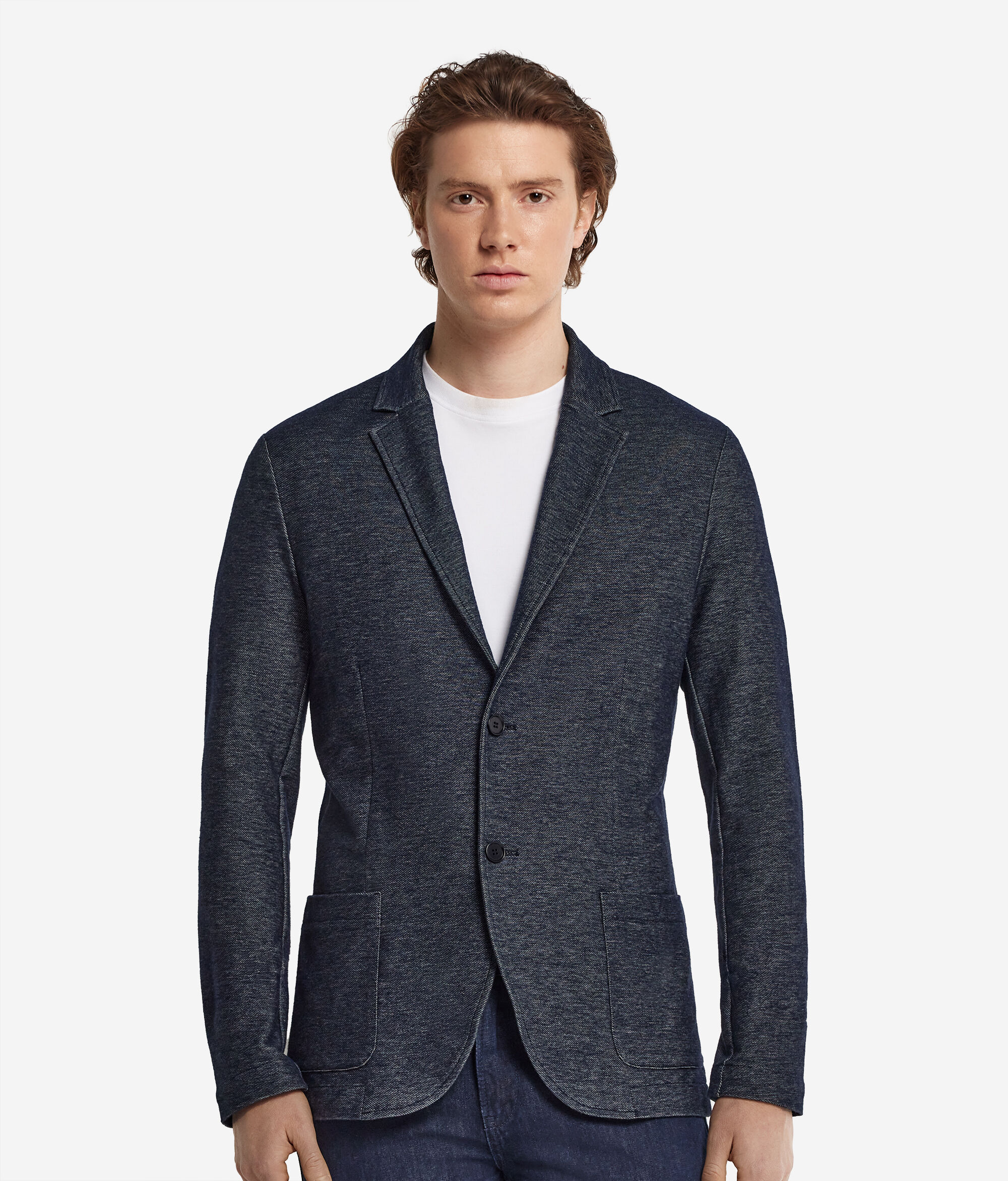Chaqueta de punto efecto vaquero