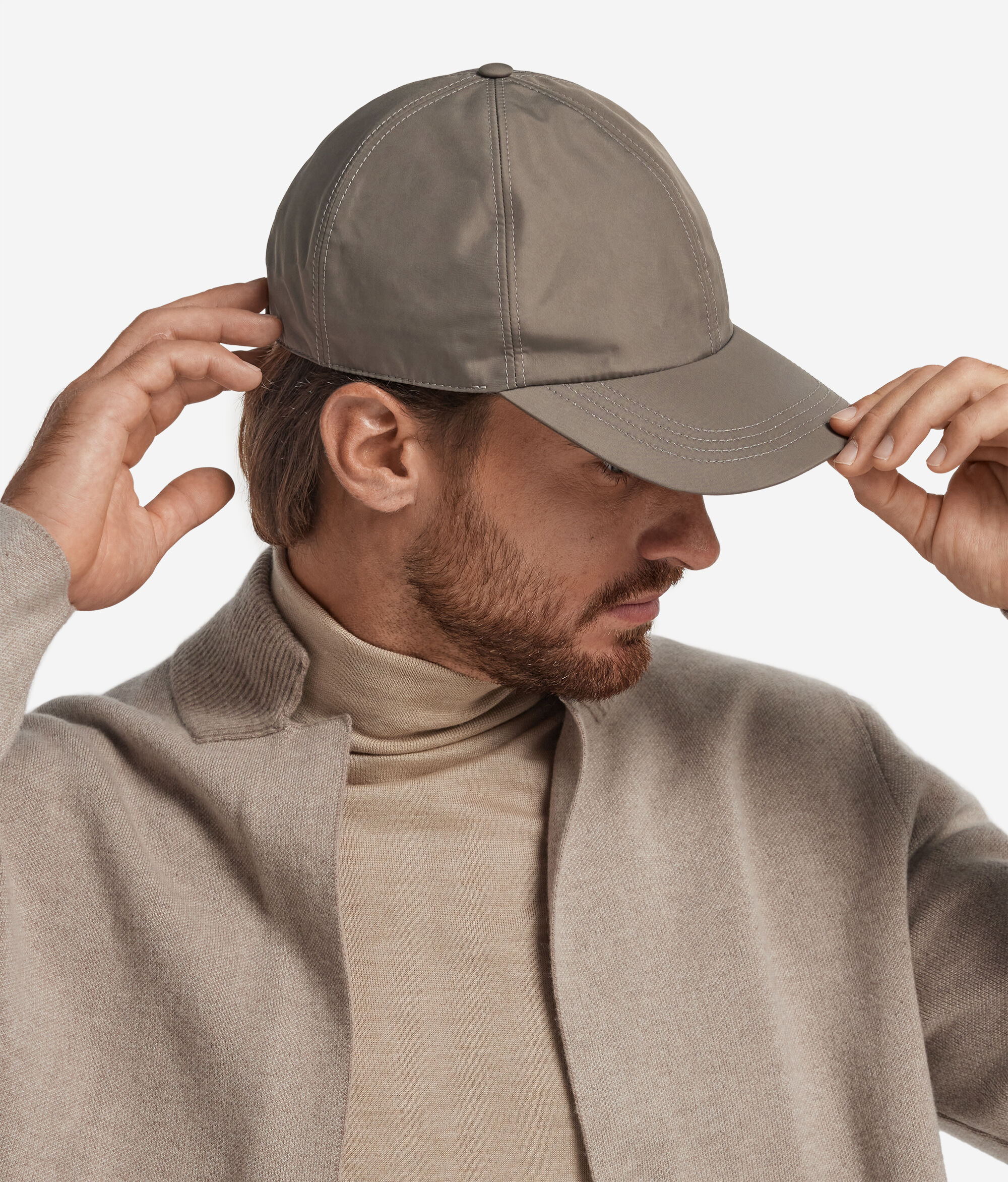 Technical Baseball Cap with Ultrafine Cashmere Lining