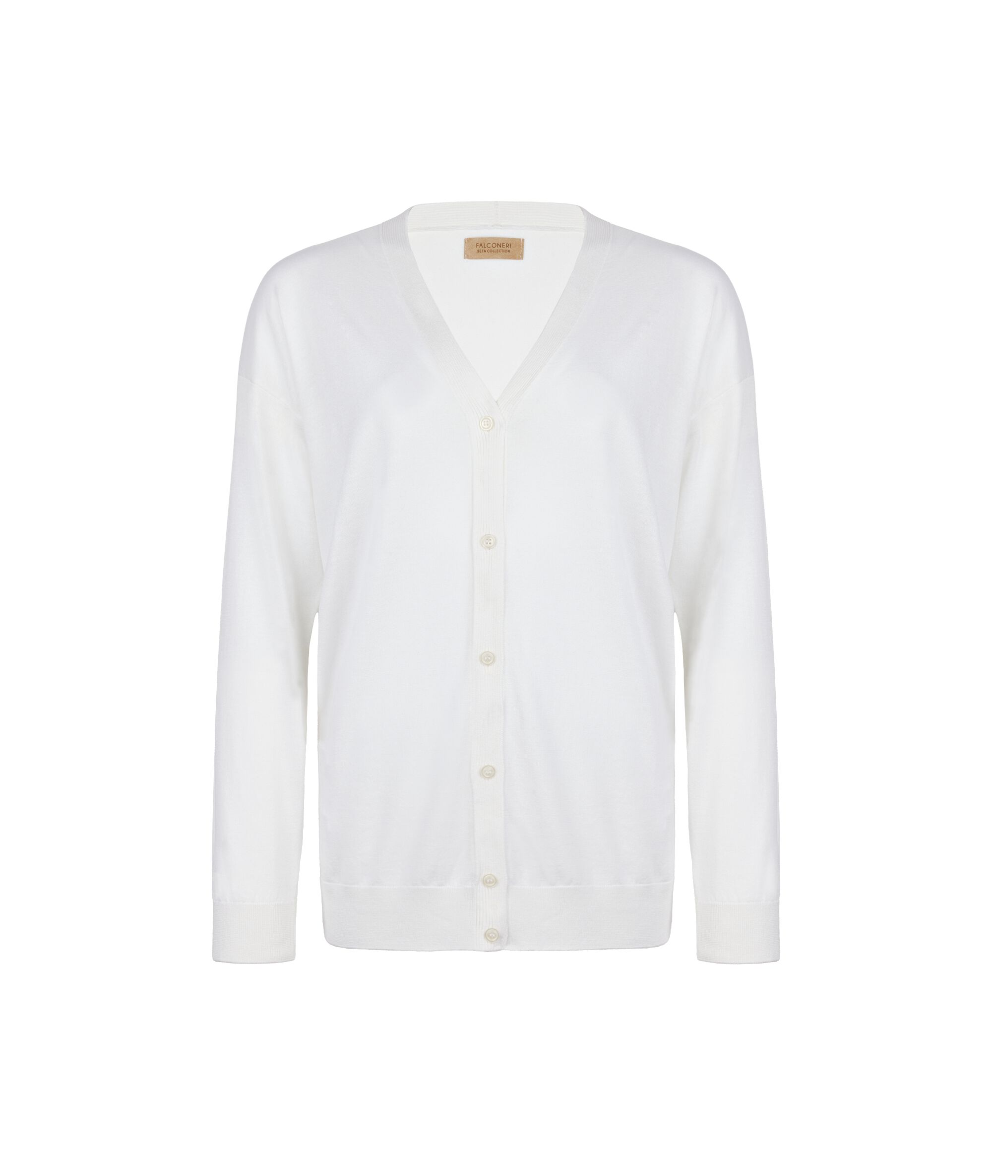 Long-Sleeved Silk and Cotton Cardigan