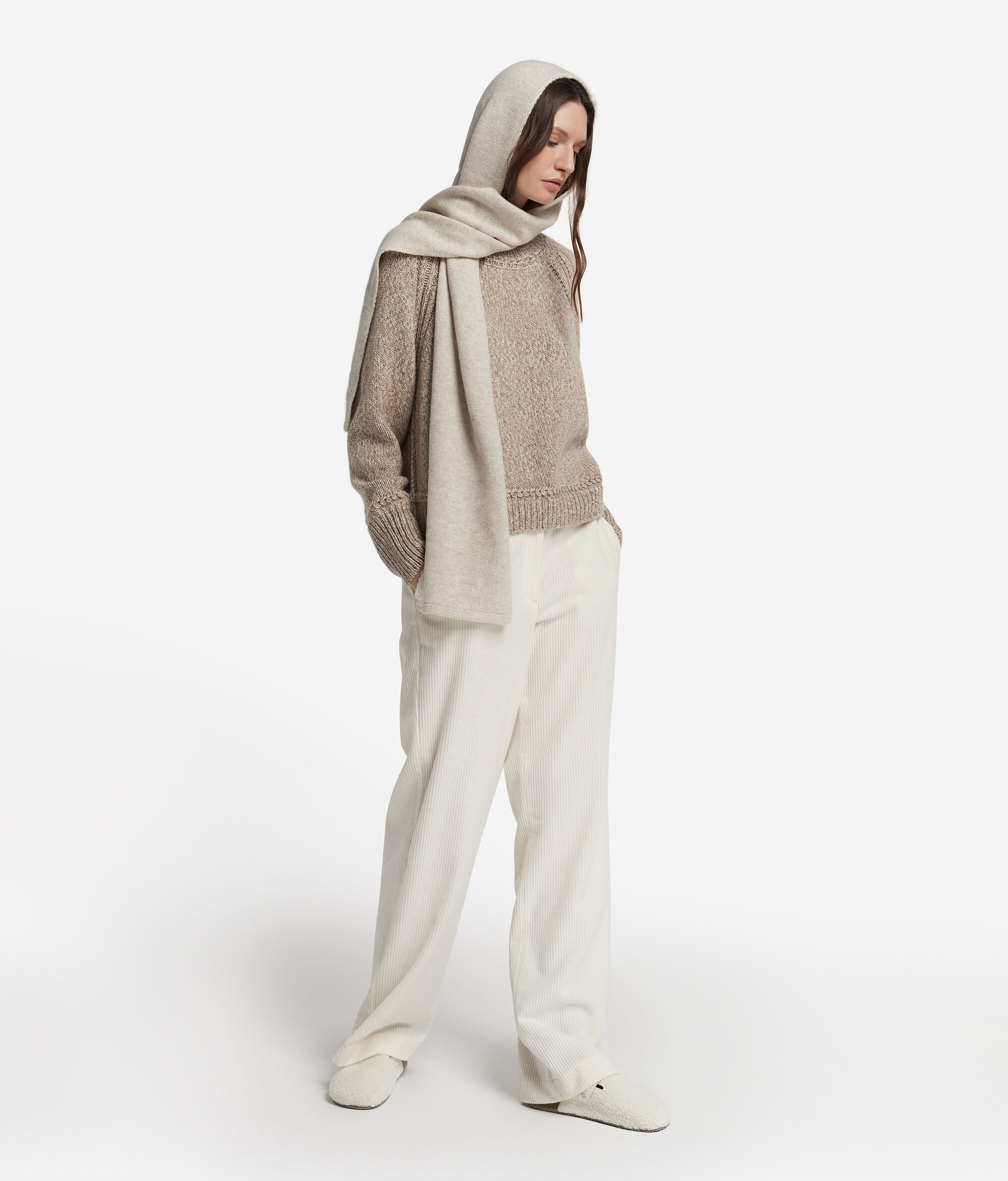 Ultrasoft Cashmere hooded scarf