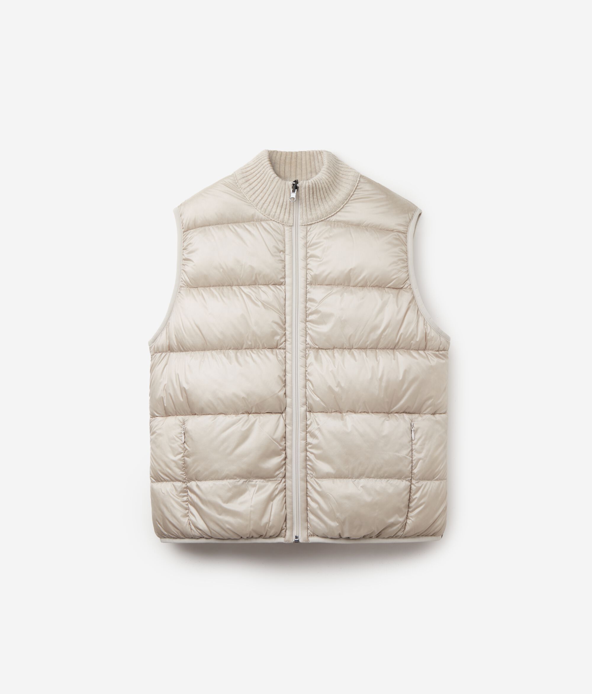 Reversible Cable-Knit Quilted Vest