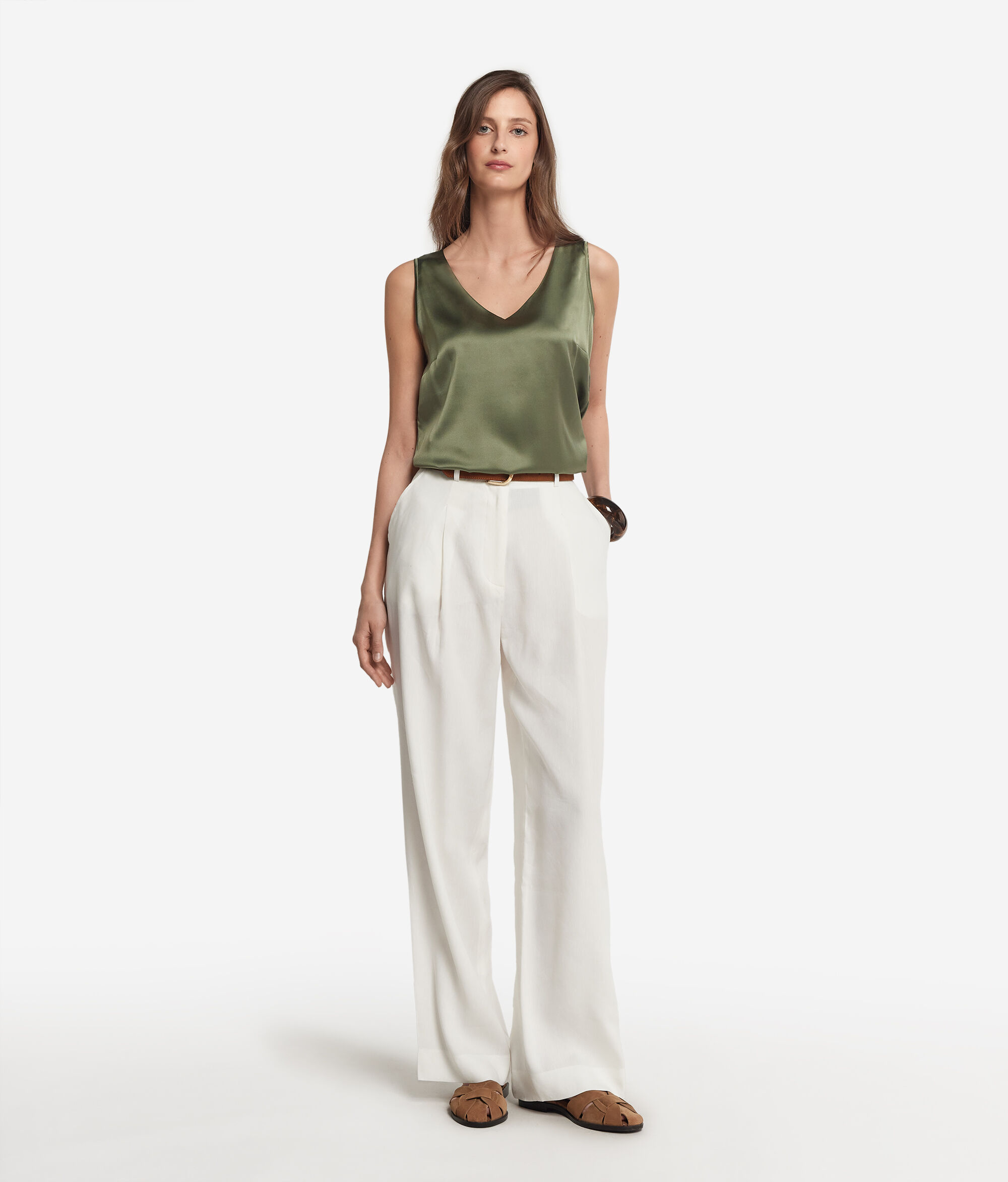 V-Neck Silk Camisole