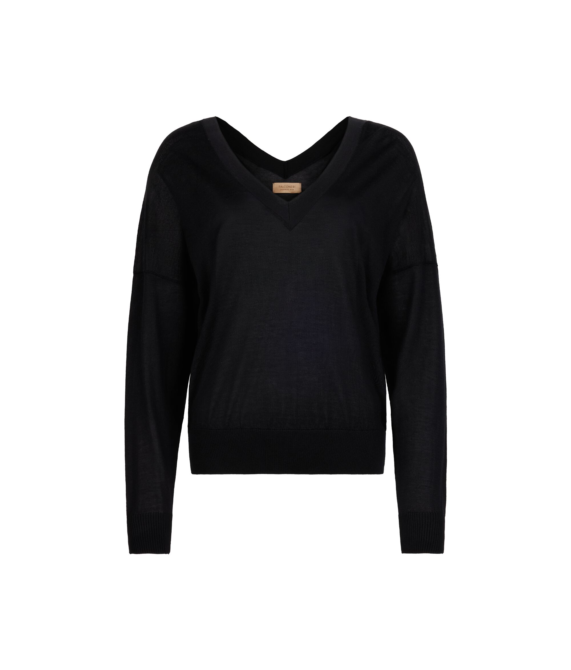 Pullover mit doppeltem V-Ausschnitt aus Silkfine