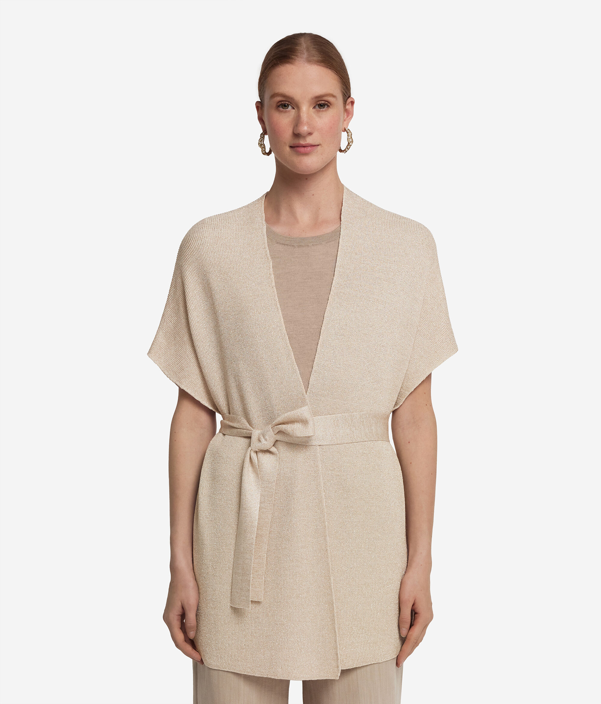 Lamé Ribbed Kimono