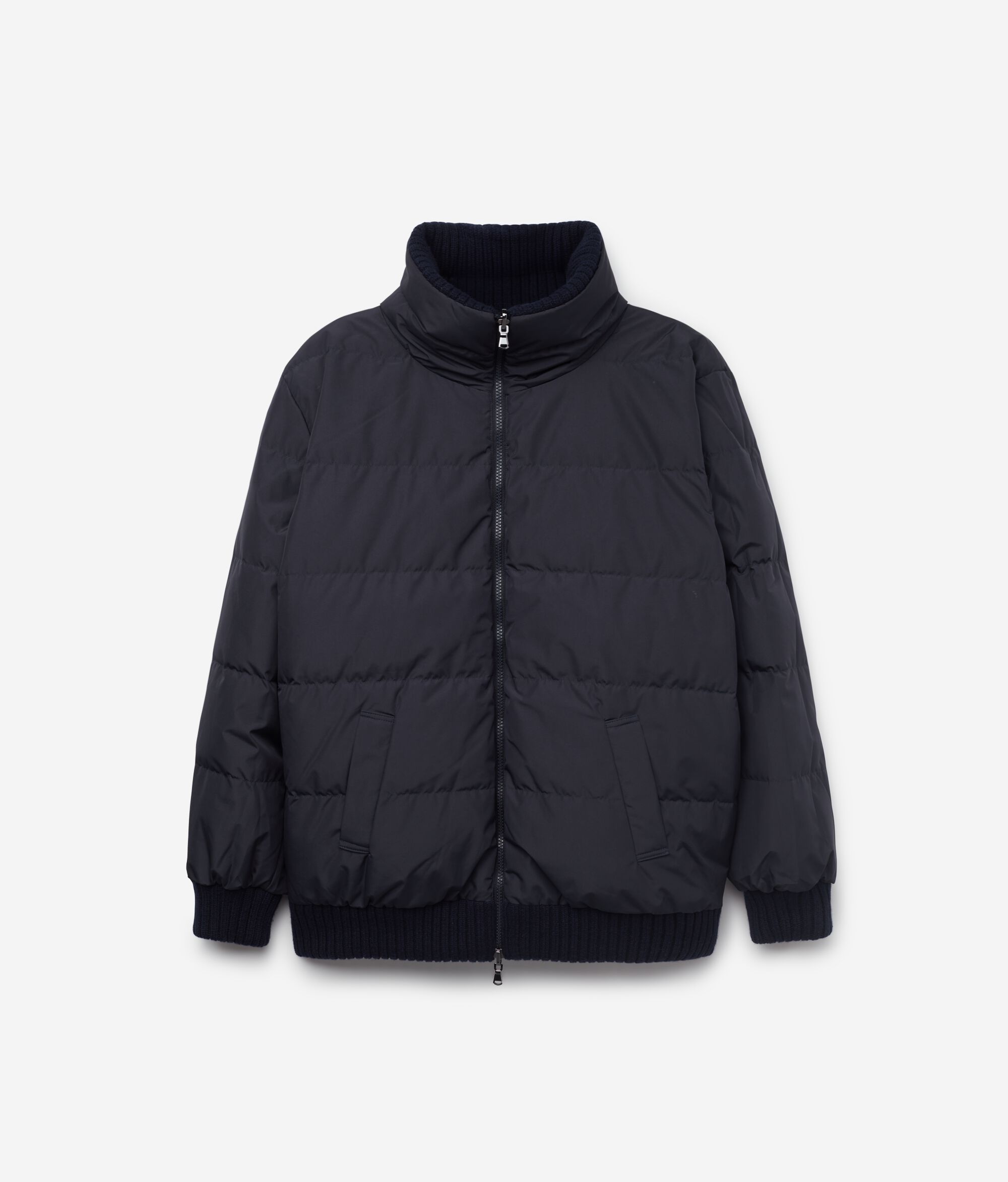 Cashmere Tricot Reversible Down Jacket
