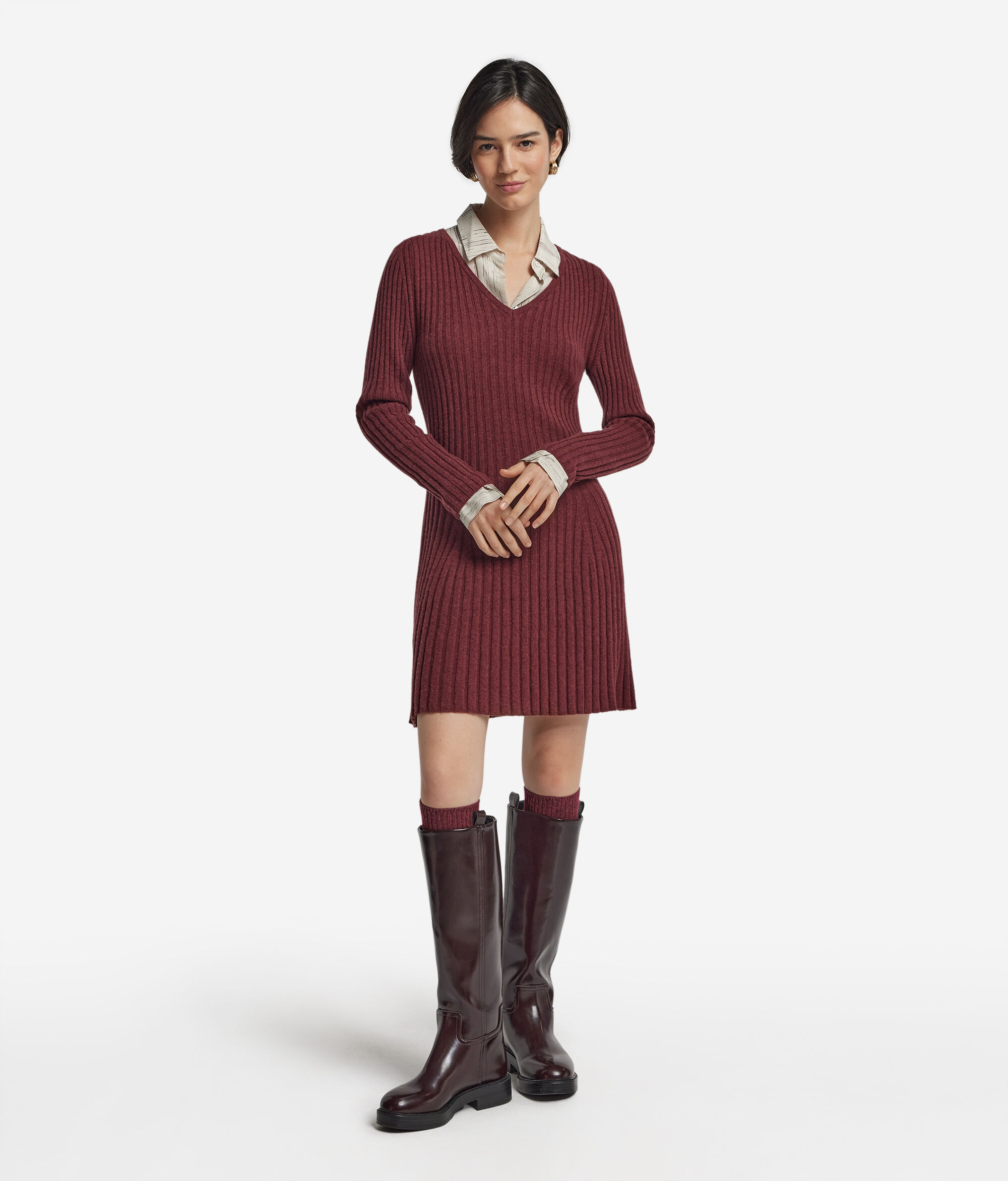 Abito a coste in Cashmere Ultrasoft