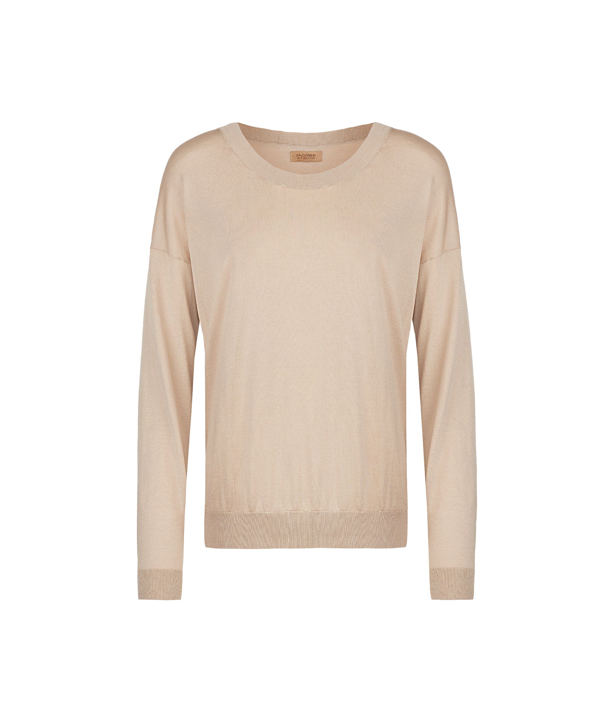 Silk and Cotton Round-Neck Jumper