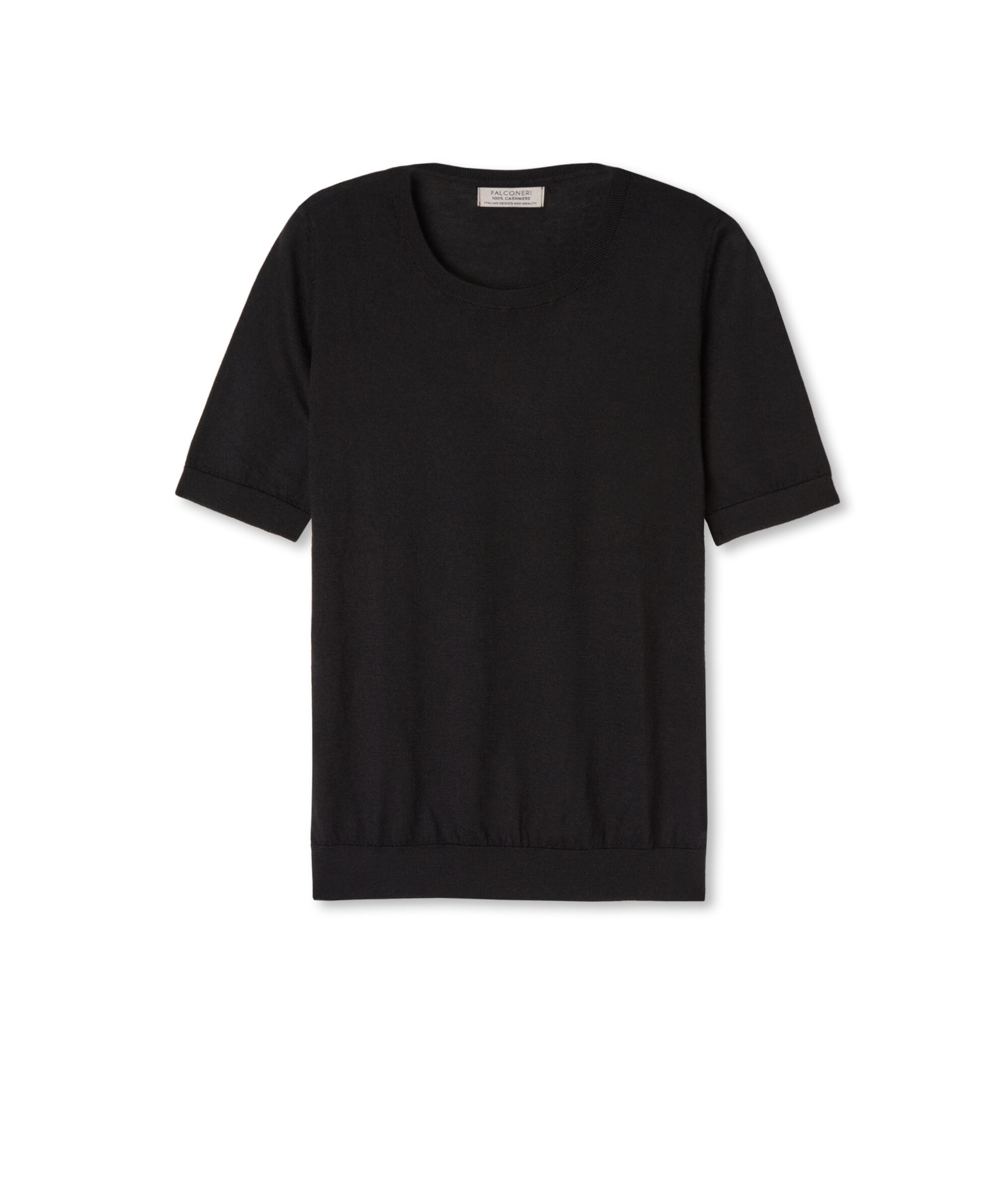 Short-Sleeved Round-Neck Ultrafine Cashmere Top