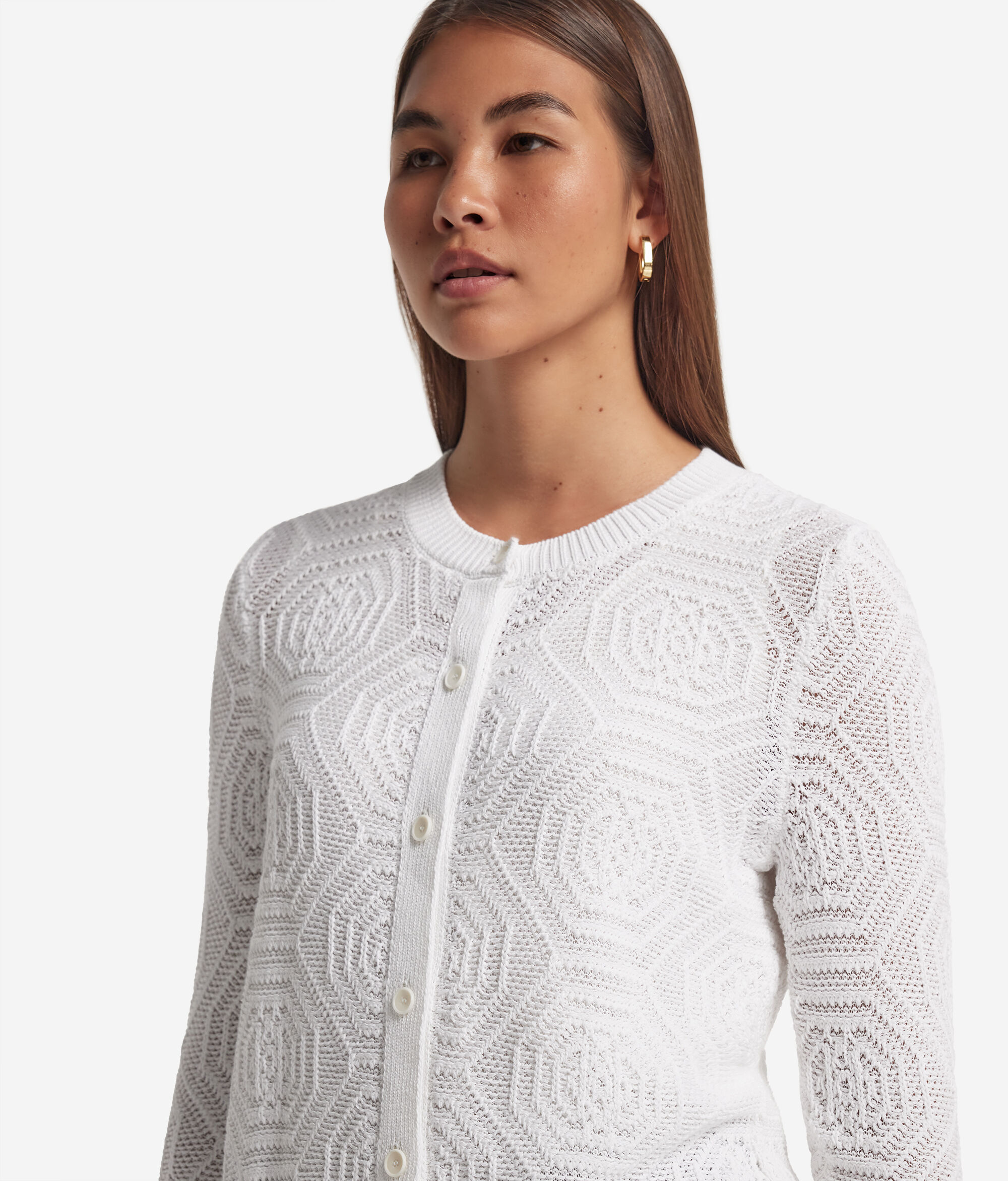 Cardigan cu model geometric