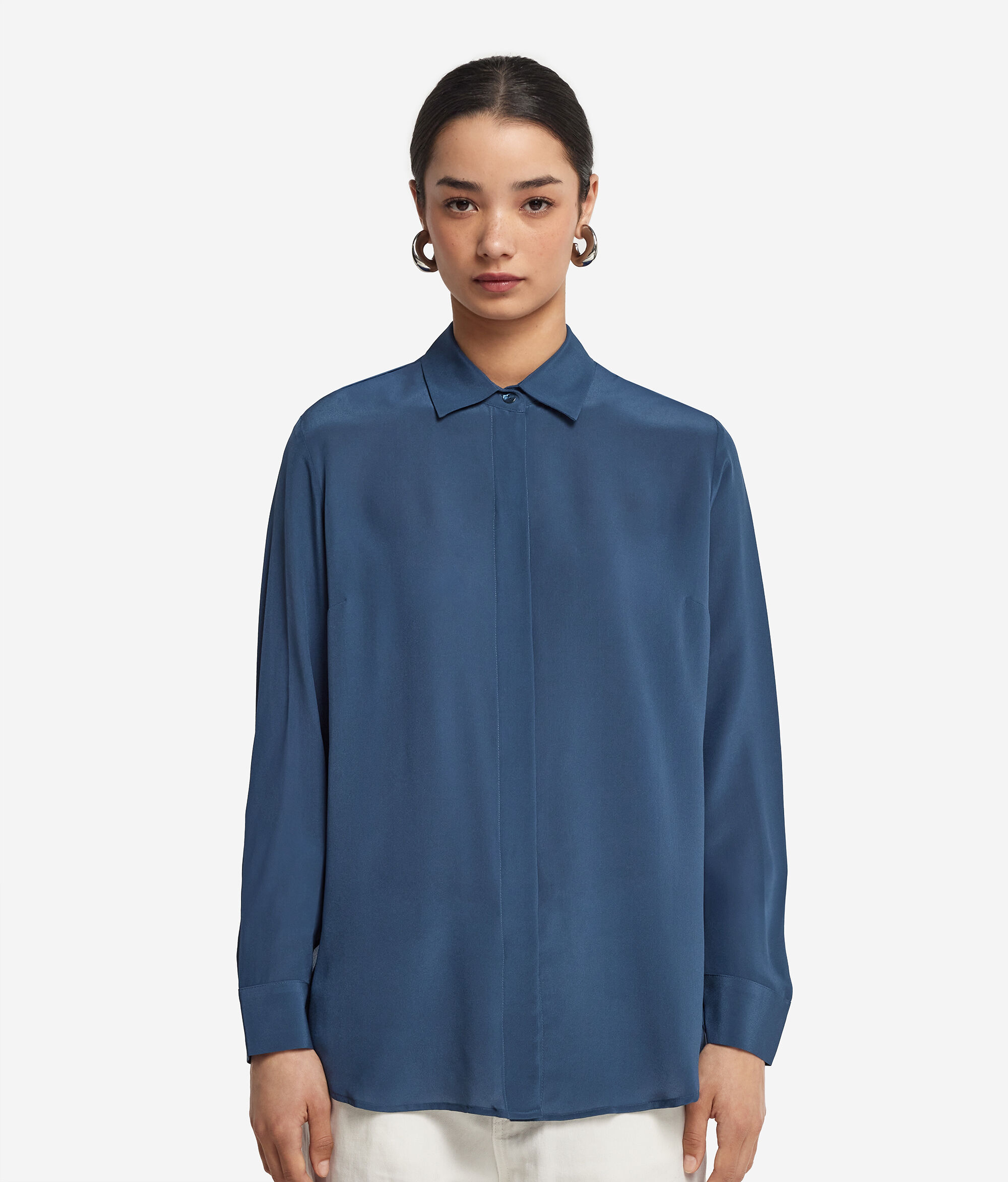 Camicia con Colletto in Seta