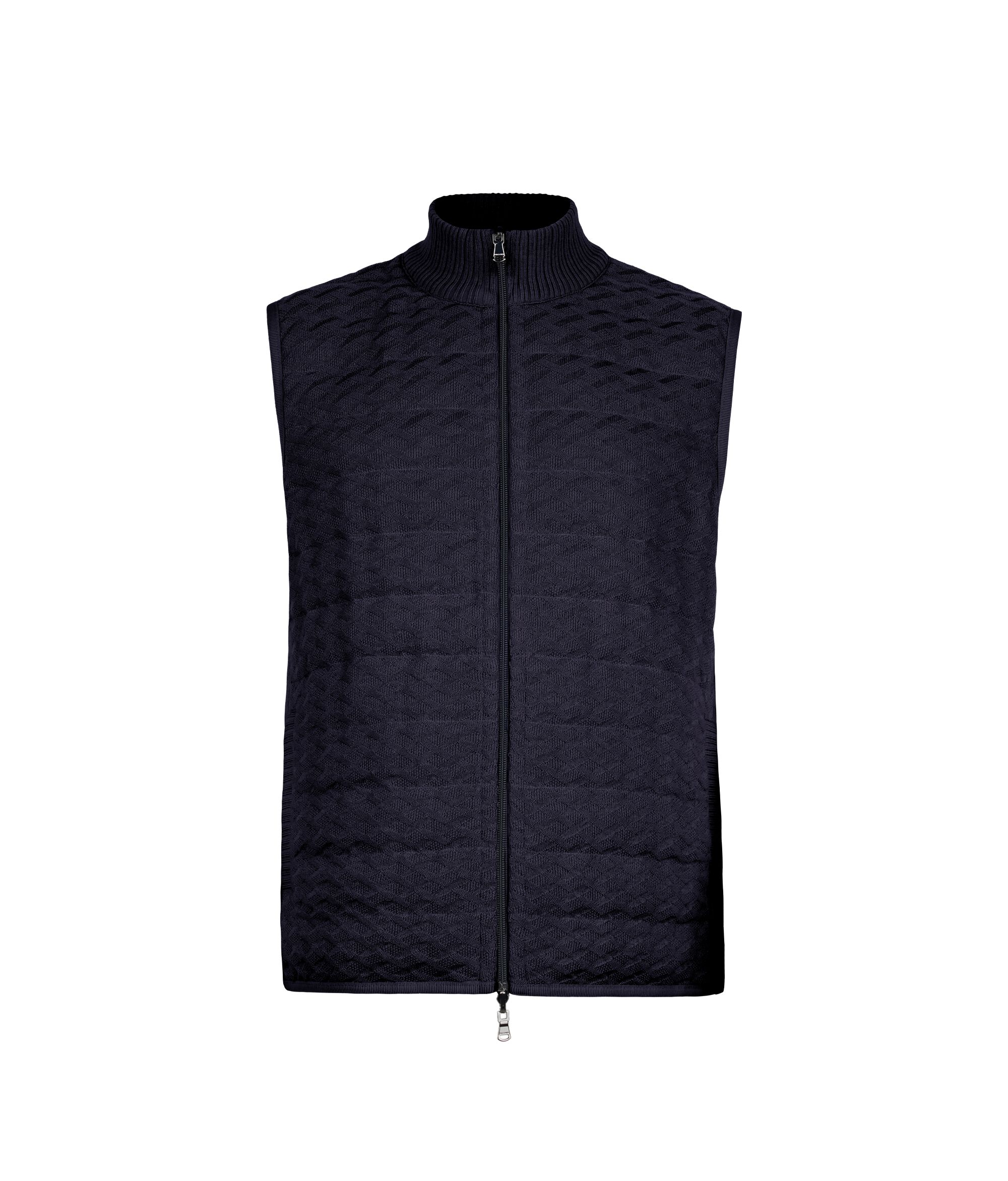 Colete acolchoado tricotado em Caxemira Ultrafine