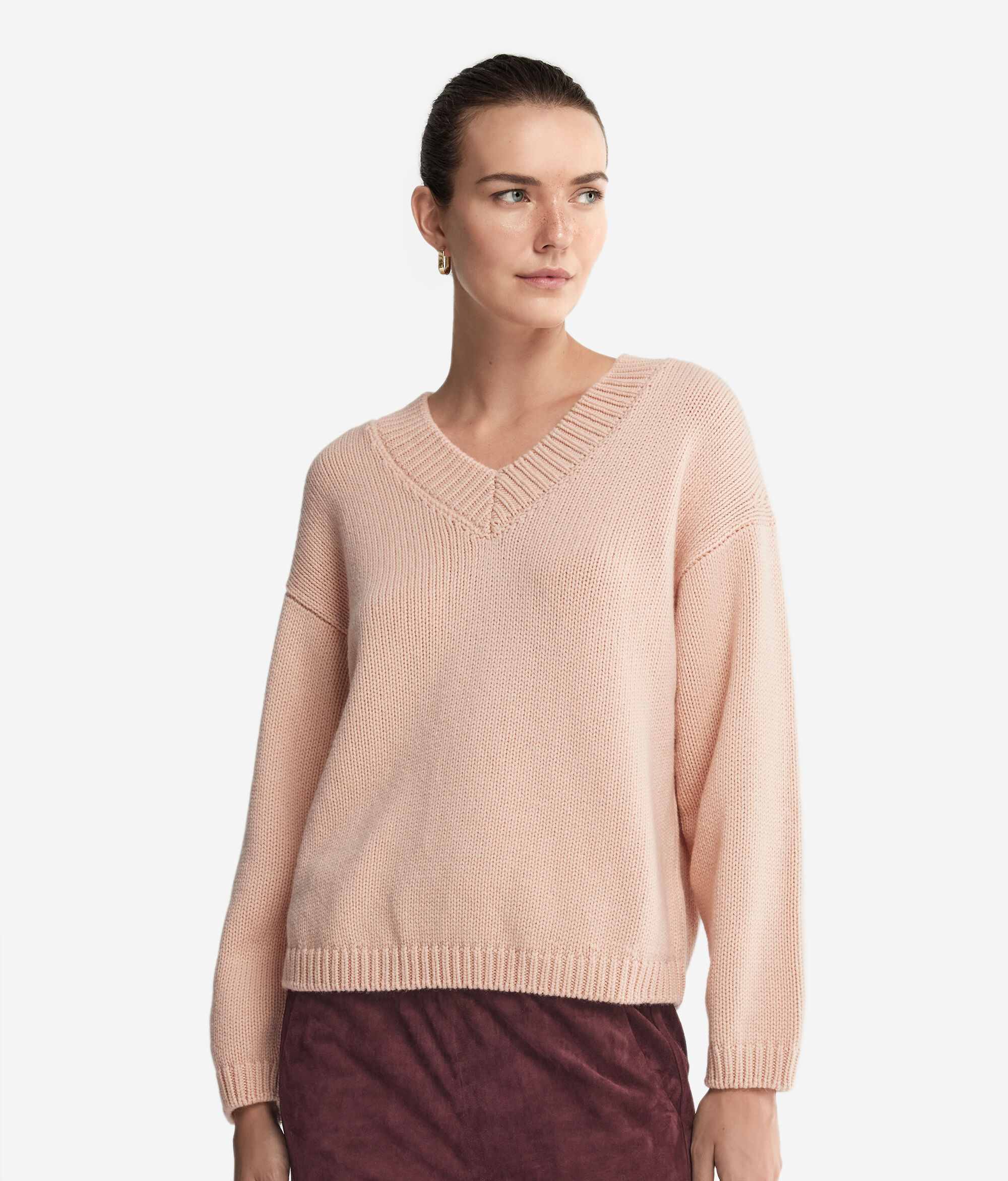 Ultrasoft Cashmere Tricot V-Neck Jumper